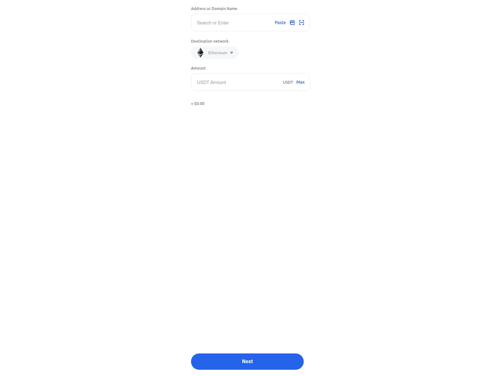 Screenshot of sending-erc-usdt.site
