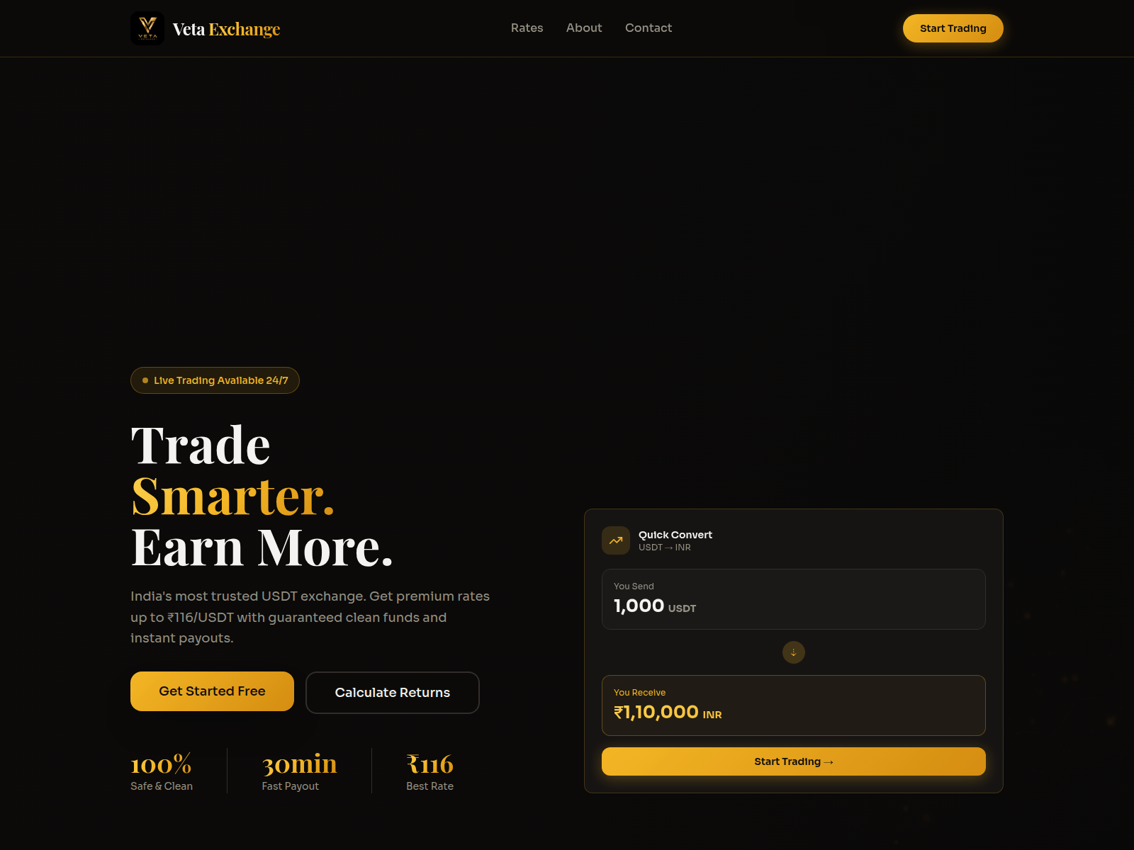 Screenshot of vetaexchange.in