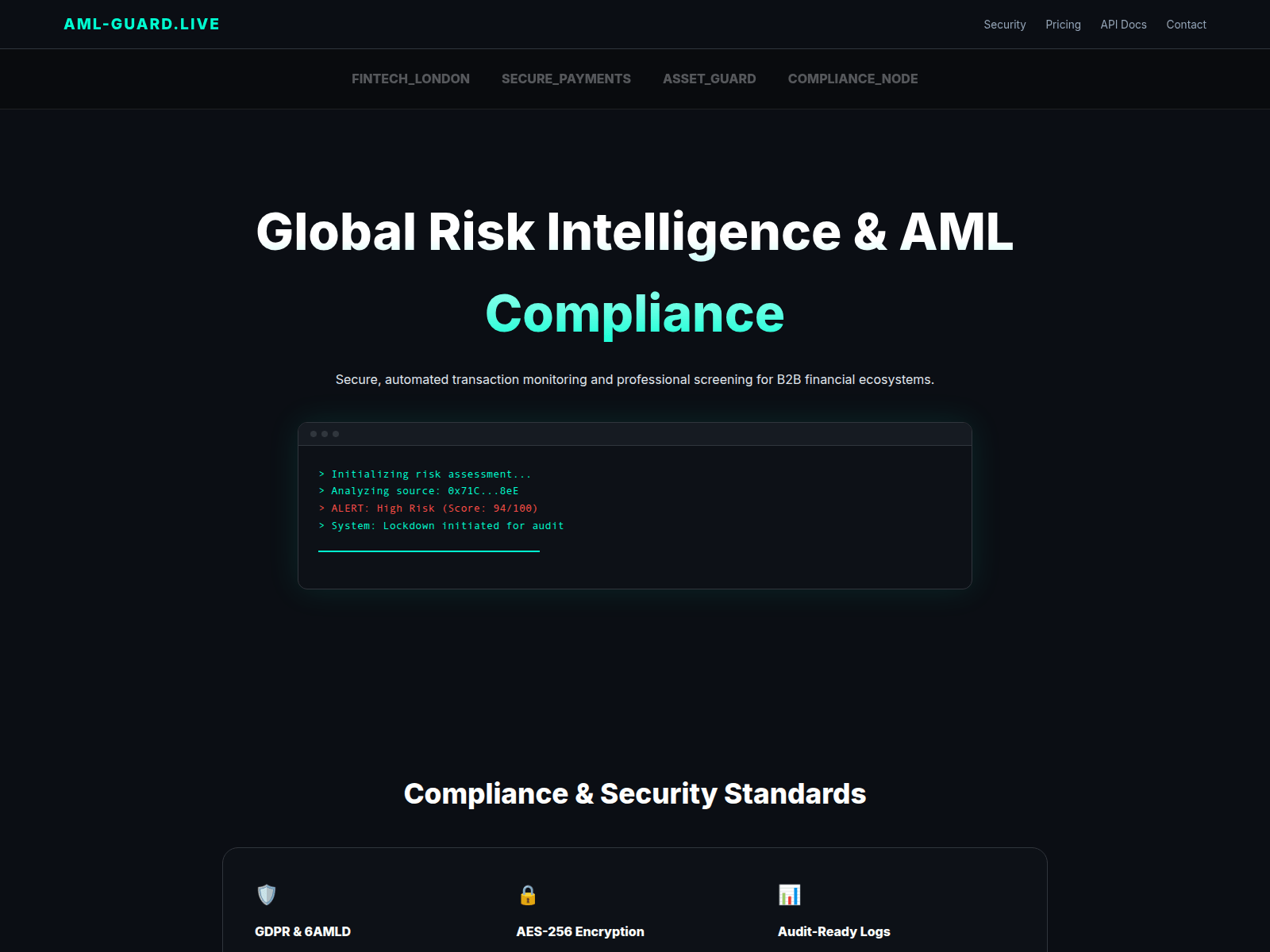 Screenshot of aml-guard.live