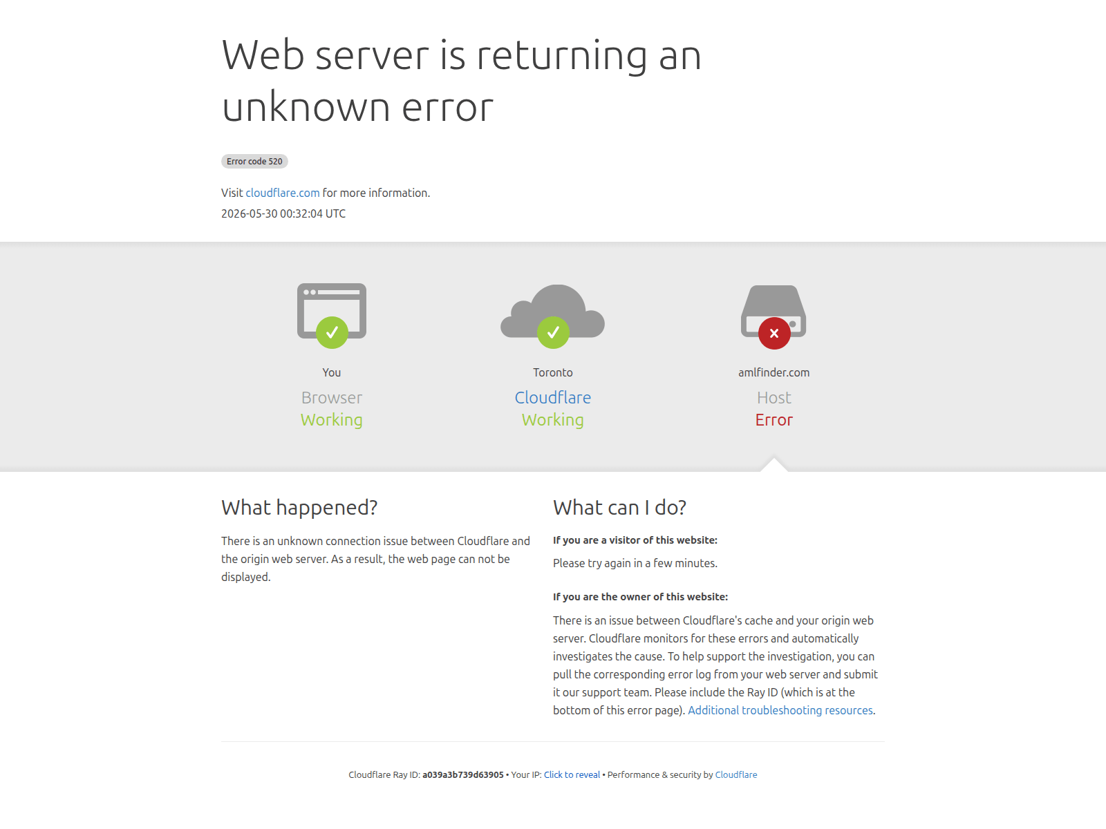 Screenshot of amlfinder.com