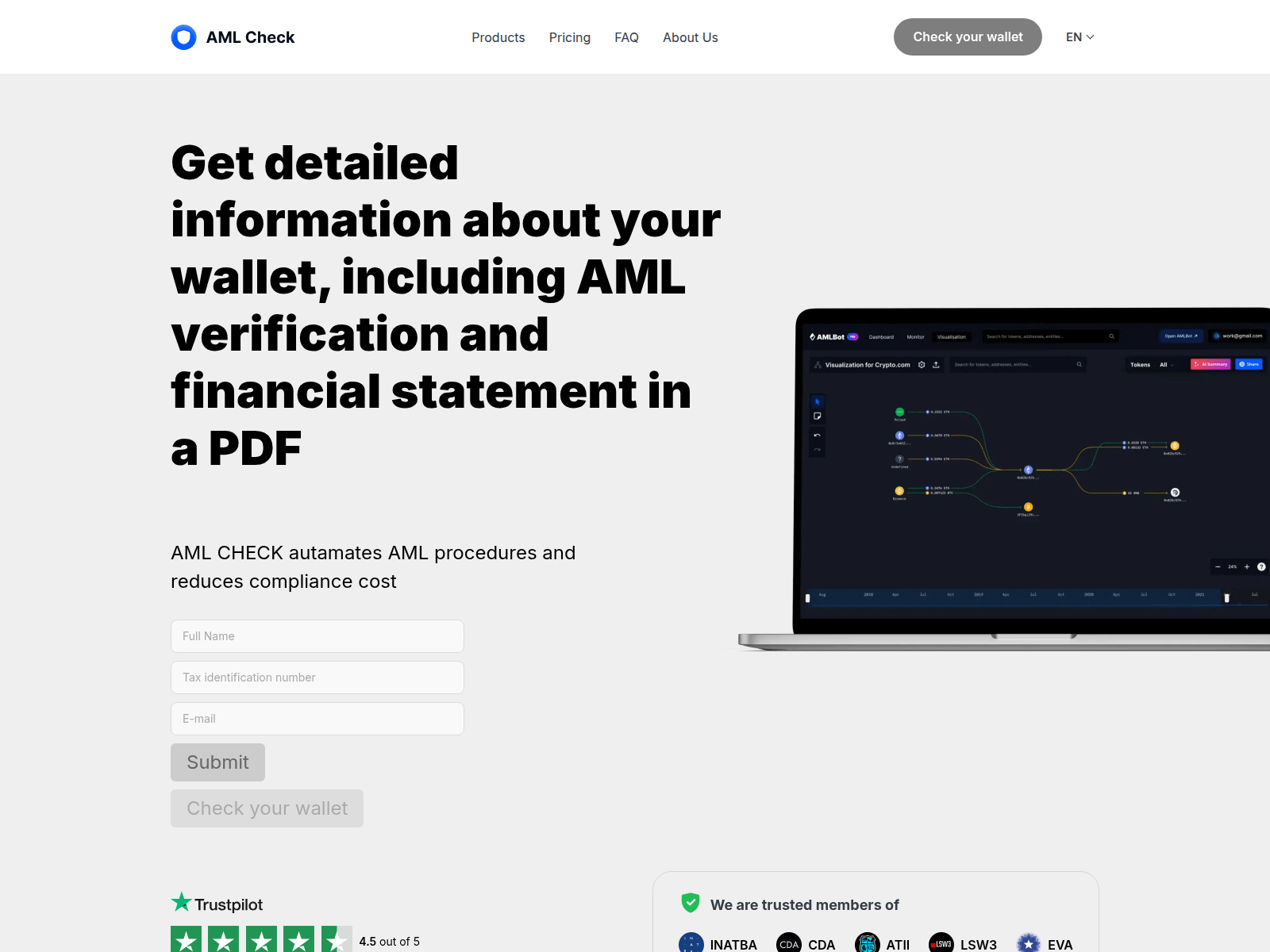 Screenshot of tron-chk.com