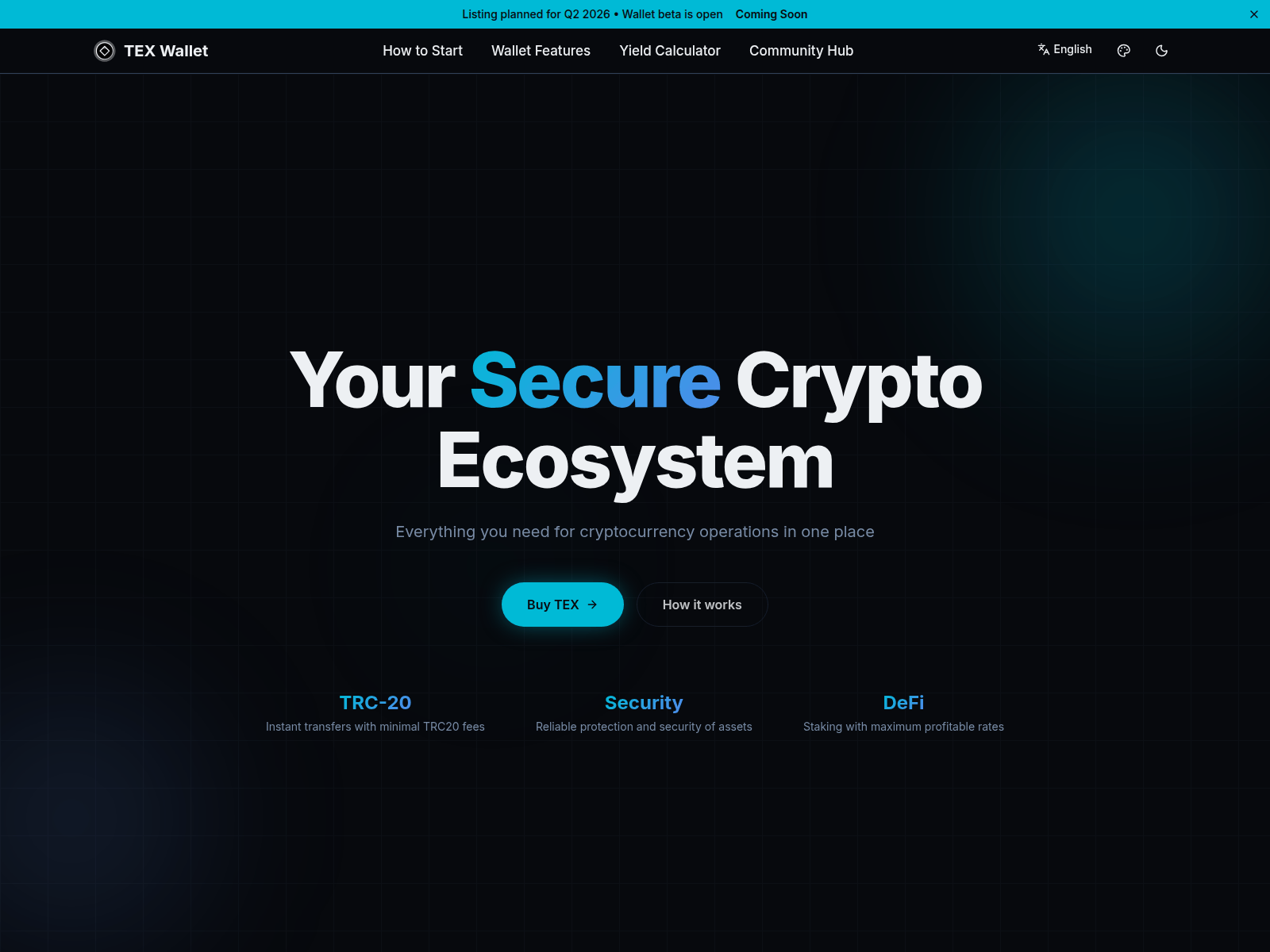 Screenshot of texwallet.org