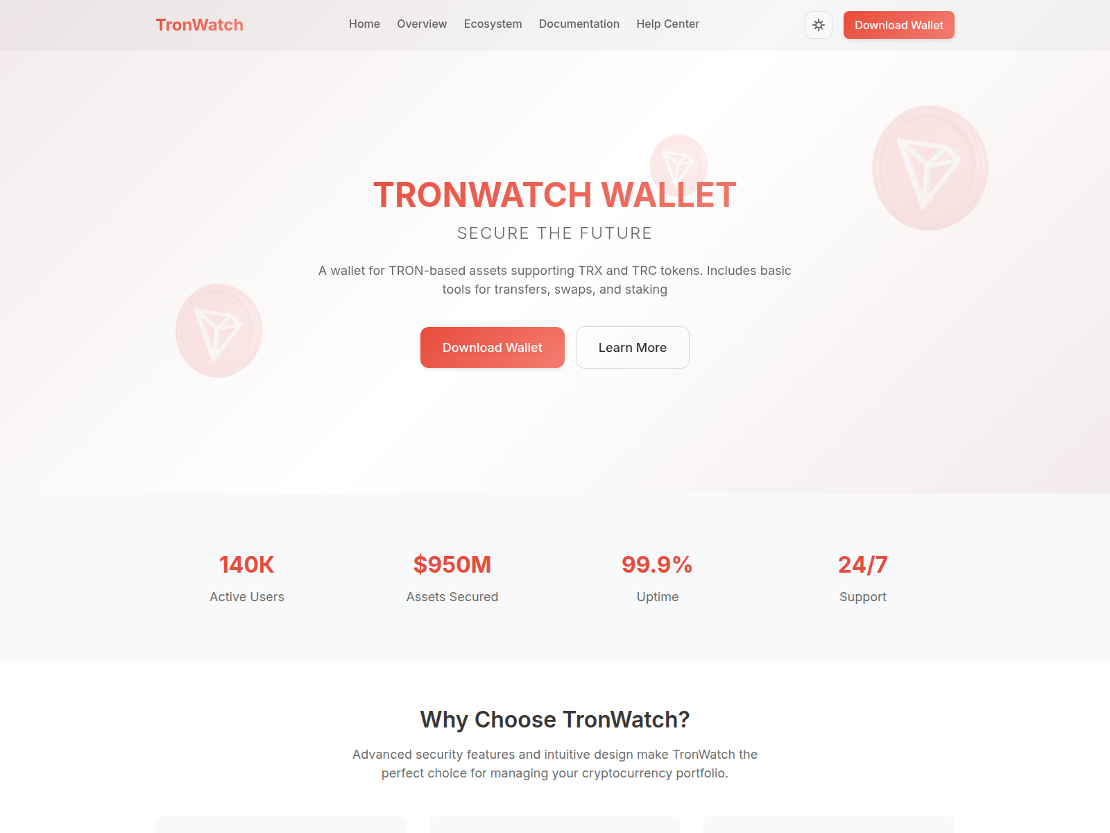 Screenshot of tronwatch.com