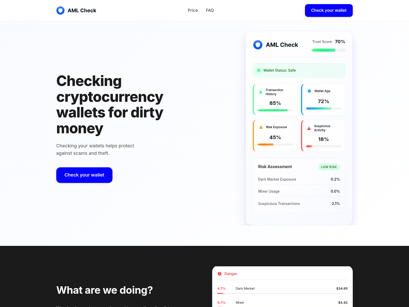 Screenshot of walletconnect.one