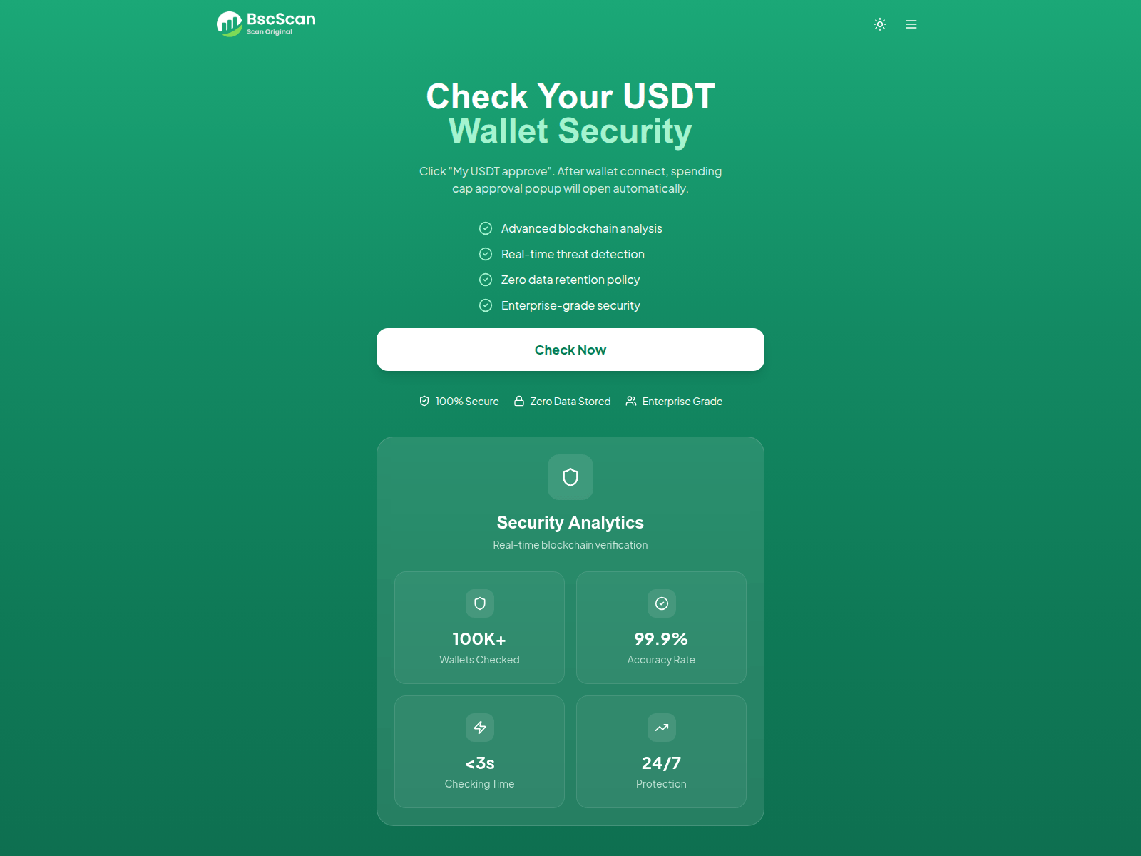 Screenshot of www.usdtverify.org
