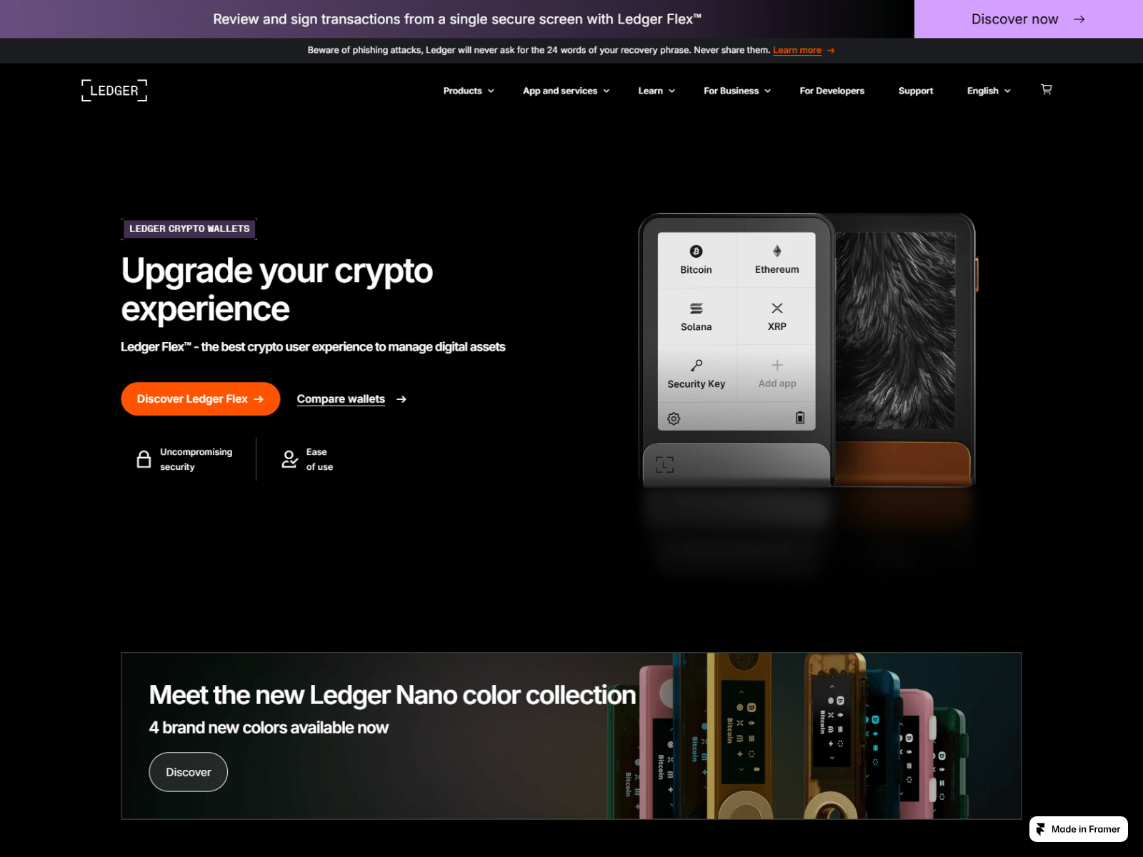 Screenshot of hub-ledgr-strt-com.framer.media