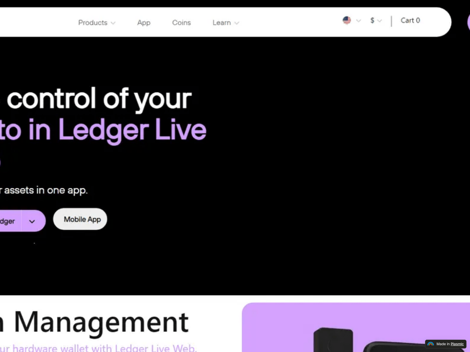 Screenshot of live-leger.plasmic.run