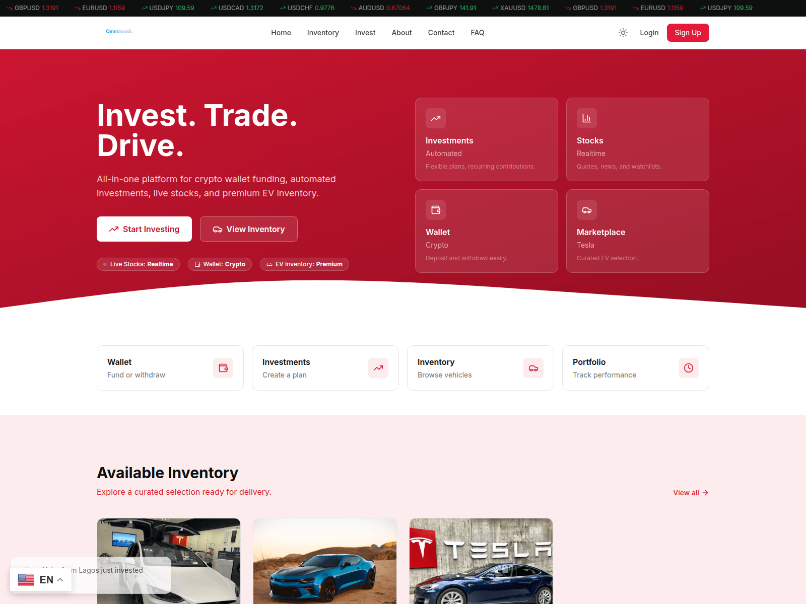 Screenshot of omnimusk.live