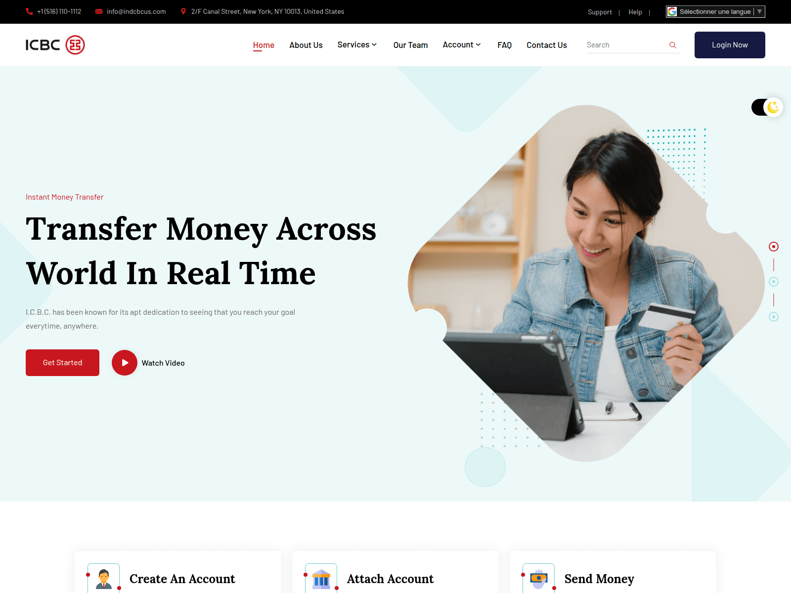 Screenshot of online.indcbcus.com