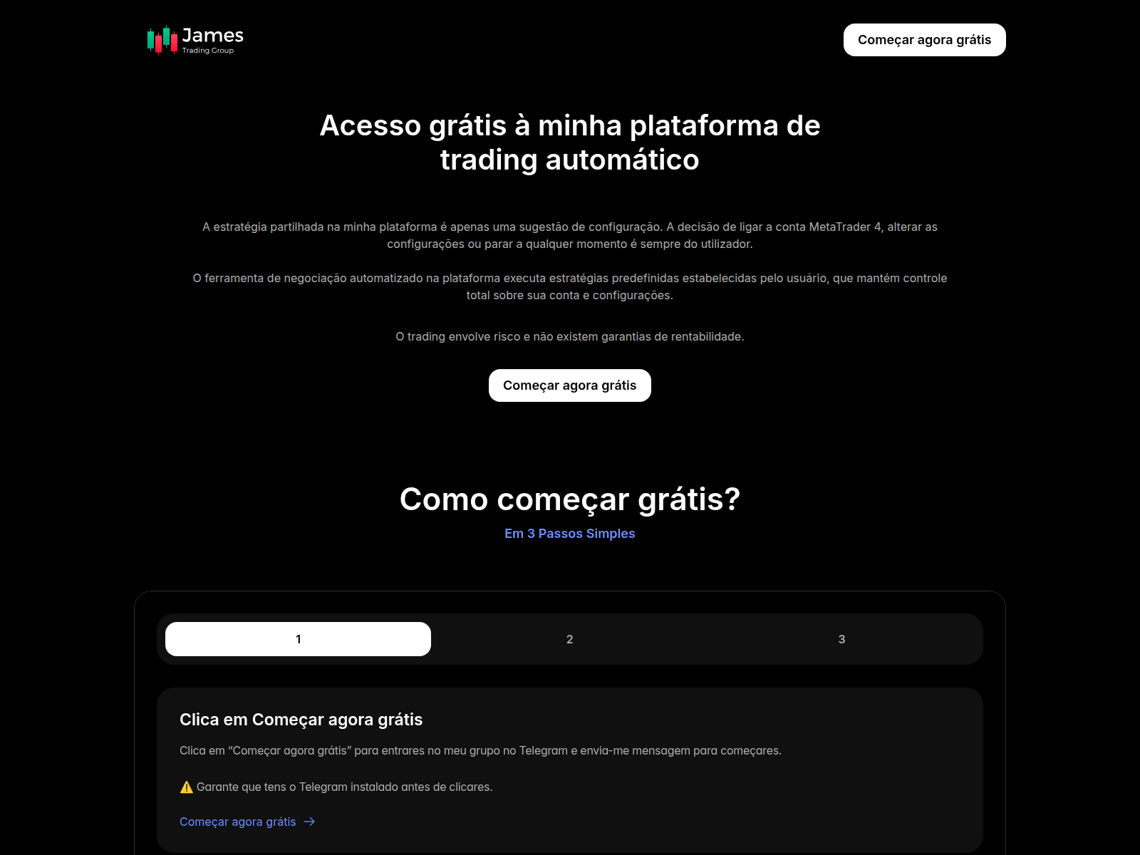 Screenshot of jamestradinggroup.com