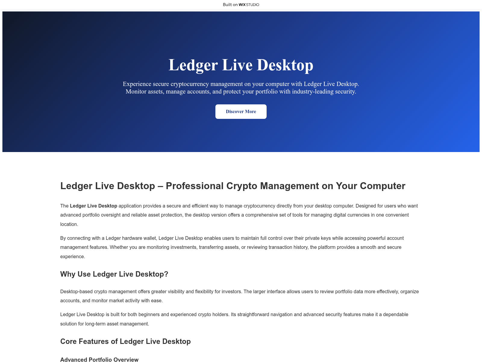 Screenshot of supportlives.wixstudio.com