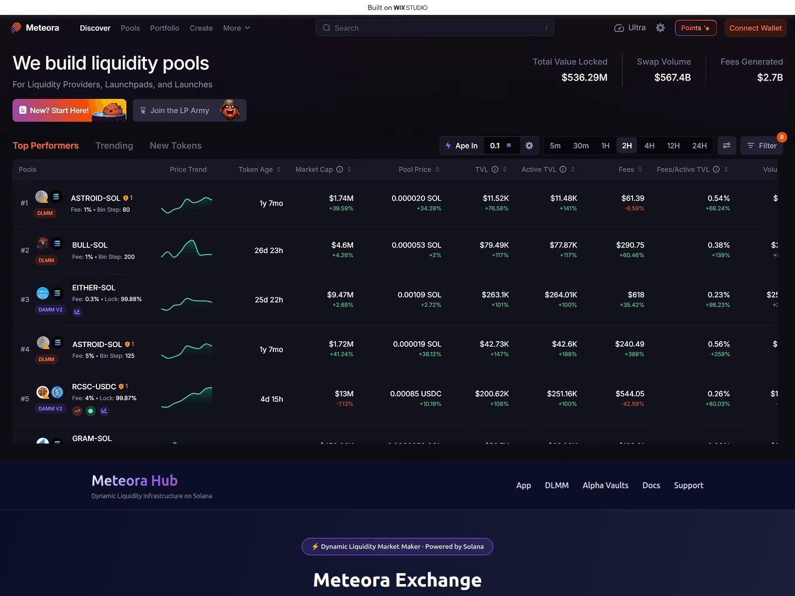Screenshot of meteora-eng.wixstudio.com