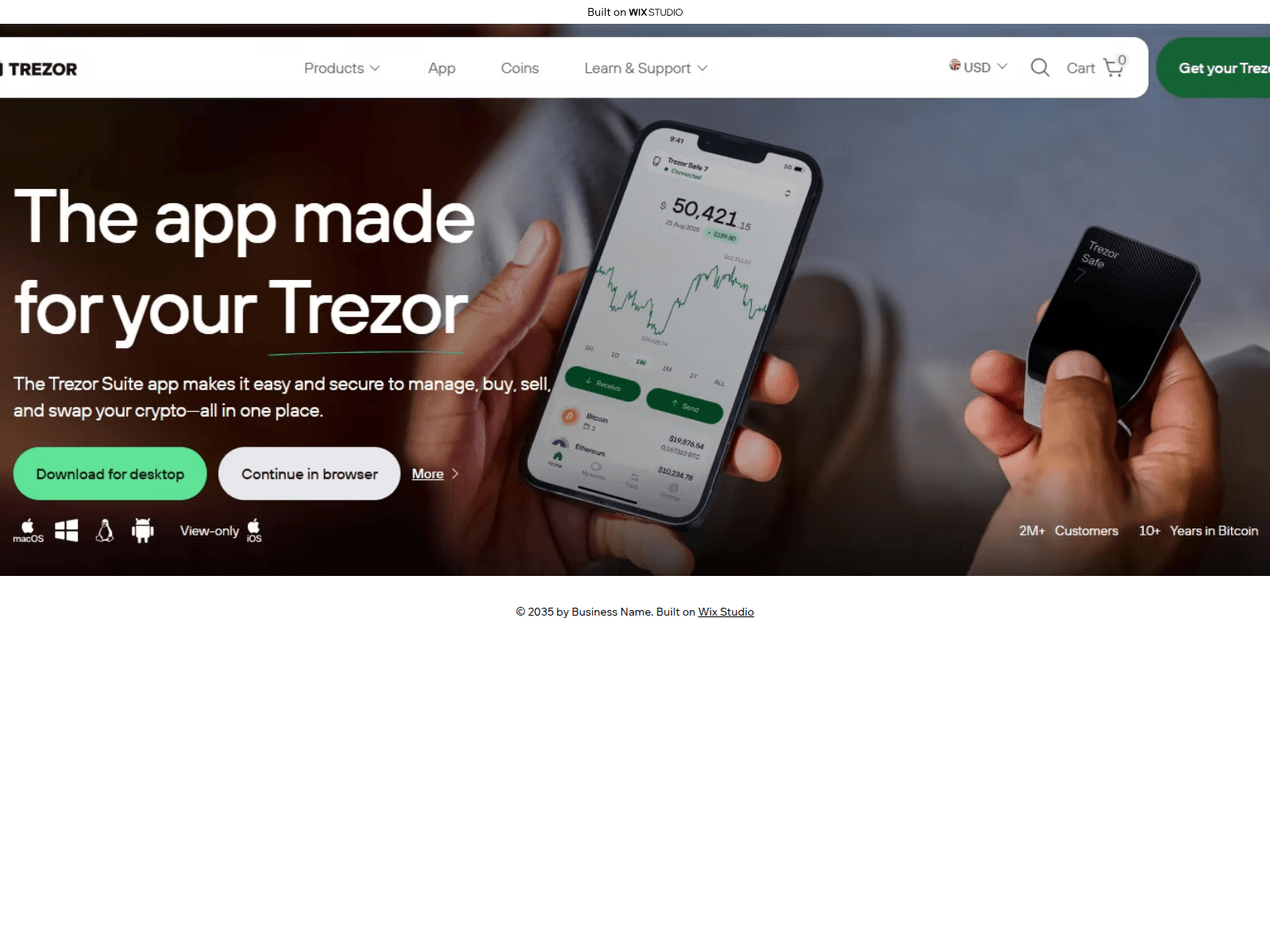 Screenshot of homepage-bridgeus.wixstudio.com