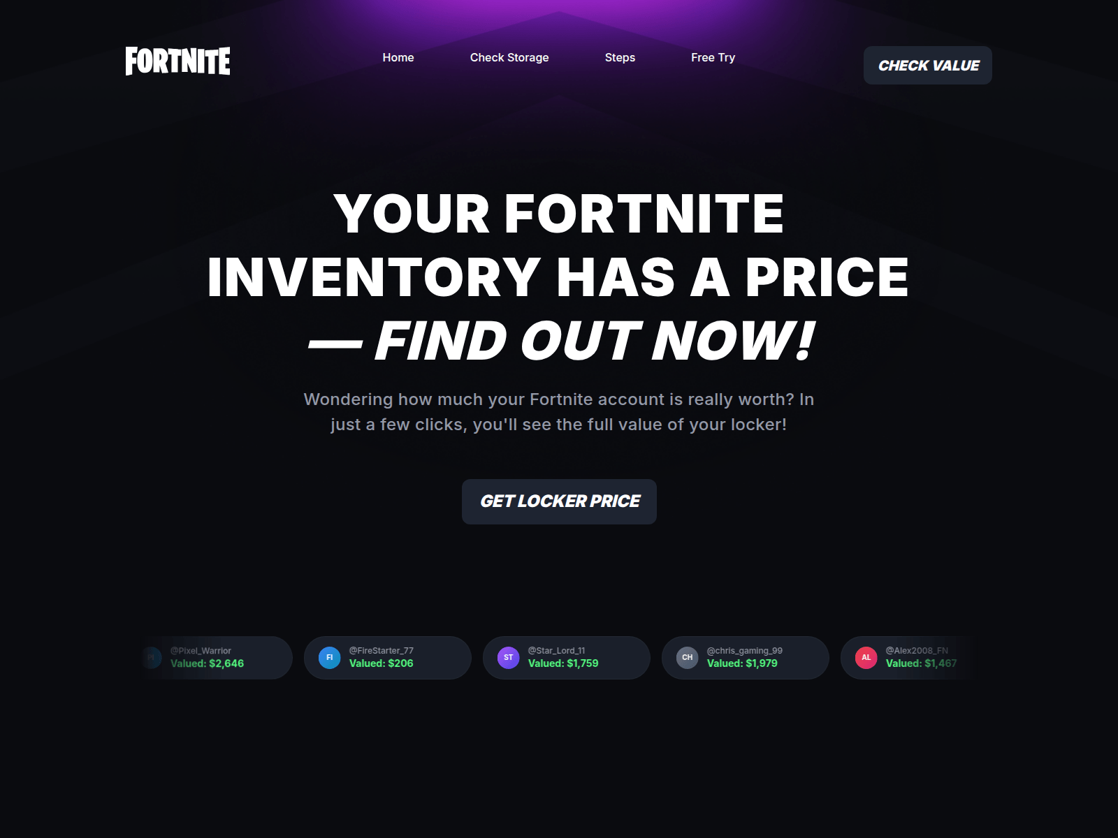 Screenshot of fortskinx.pro