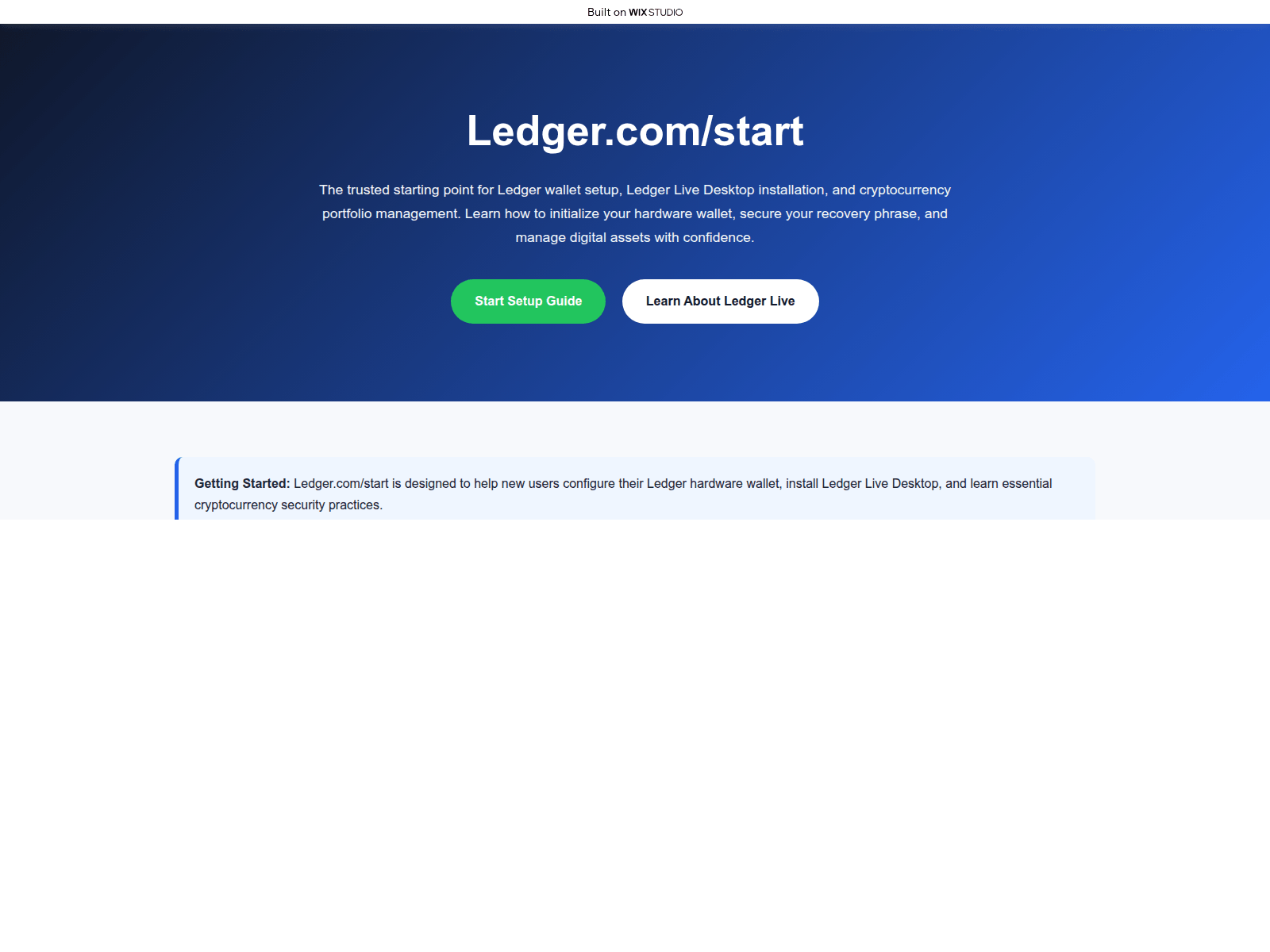 Screenshot of ssoappcomstarts.wixstudio.com