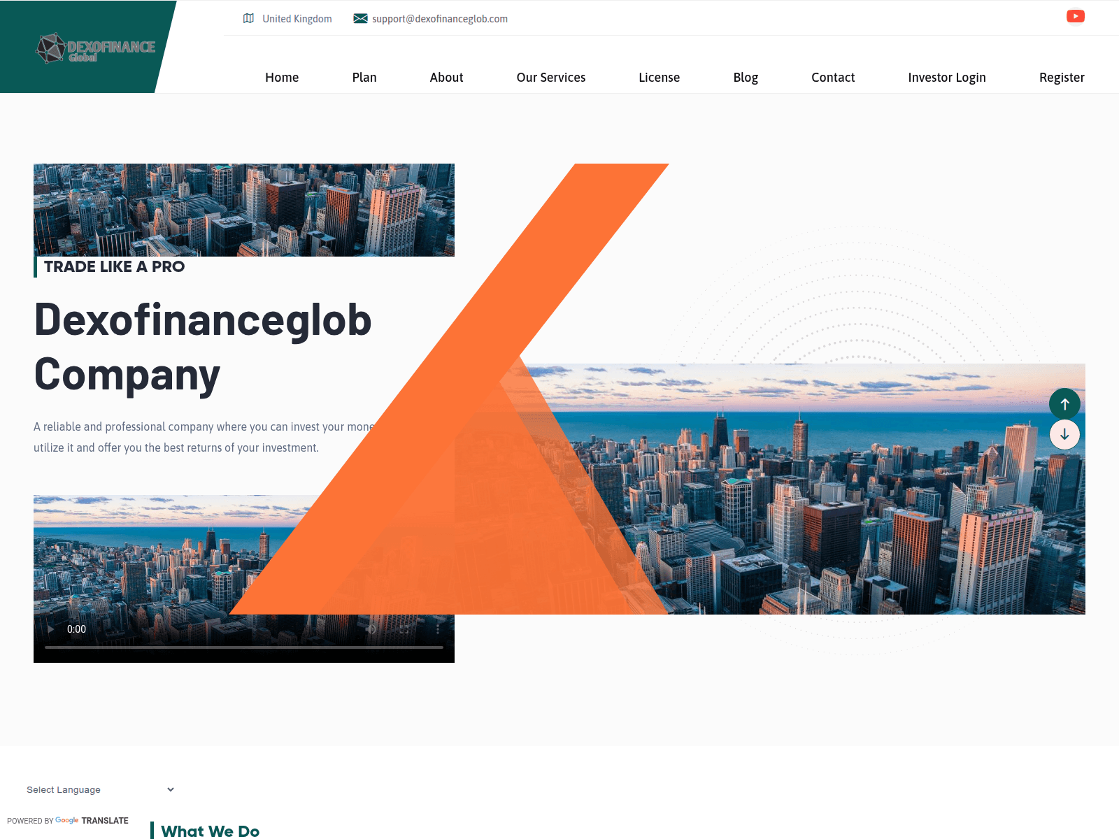 Screenshot of dexofinanceglob.com