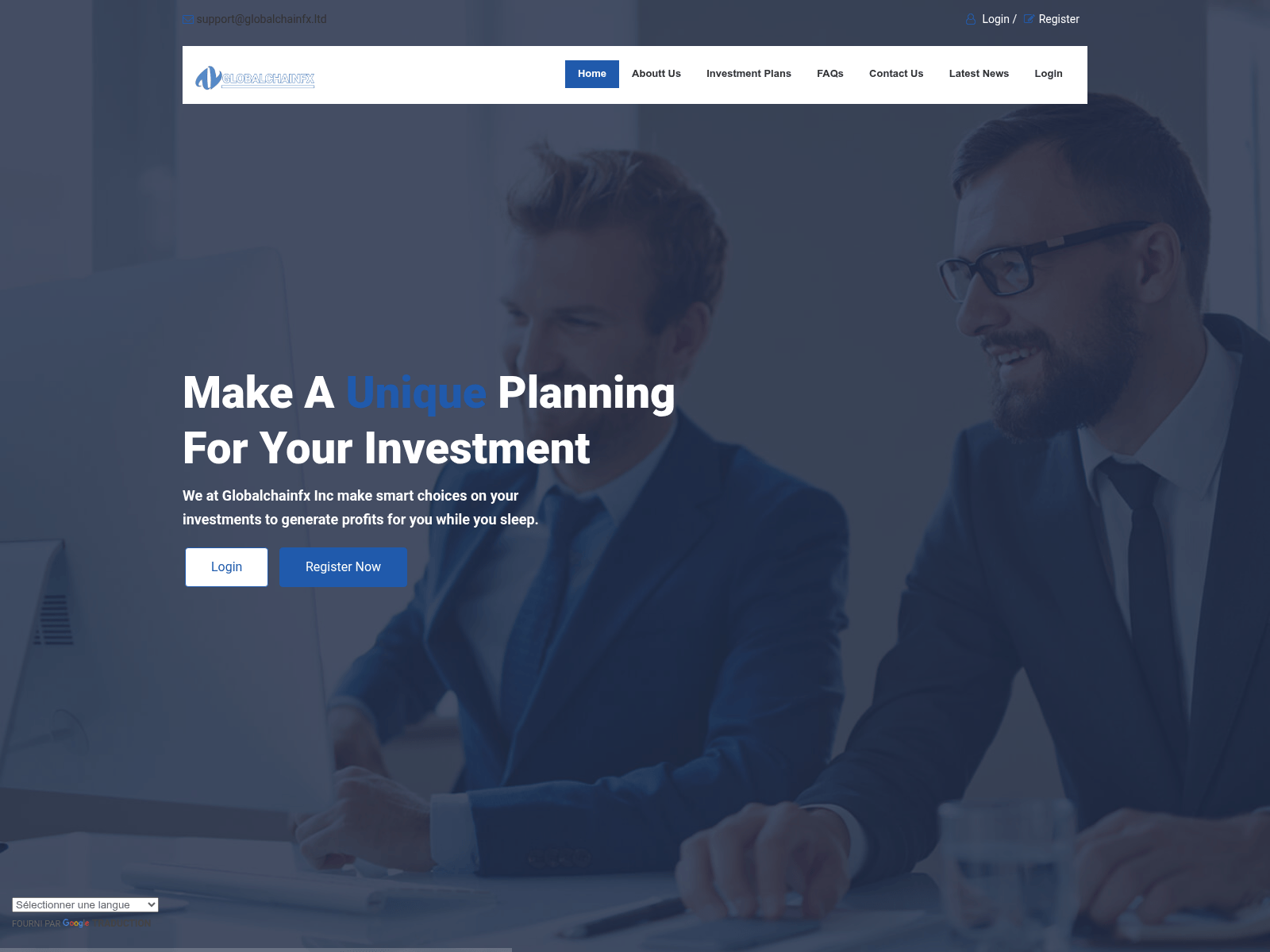 Screenshot of globalchainfx.ltd