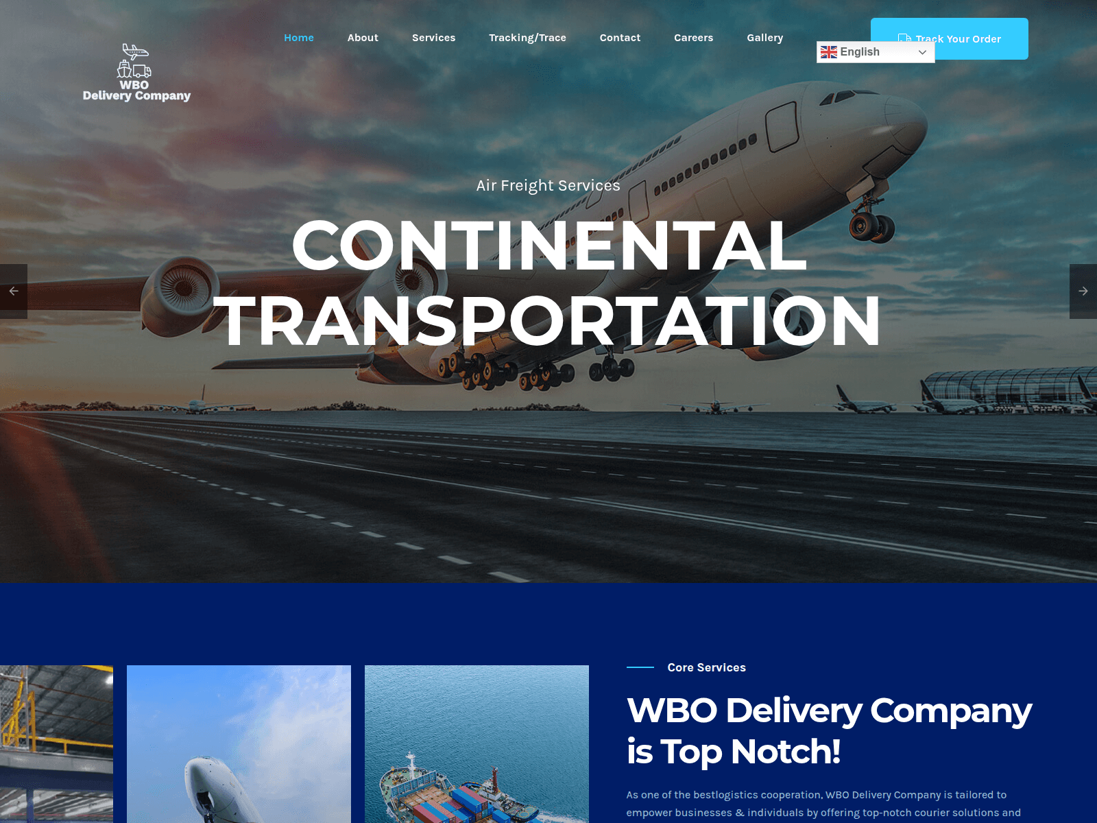 Screenshot of wbodeliverycompany.com