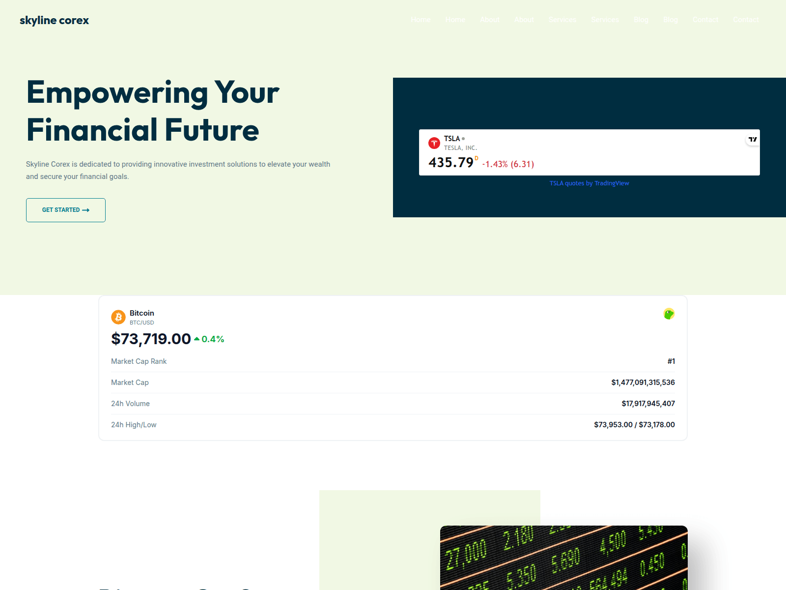 Screenshot of skyline-corex.com