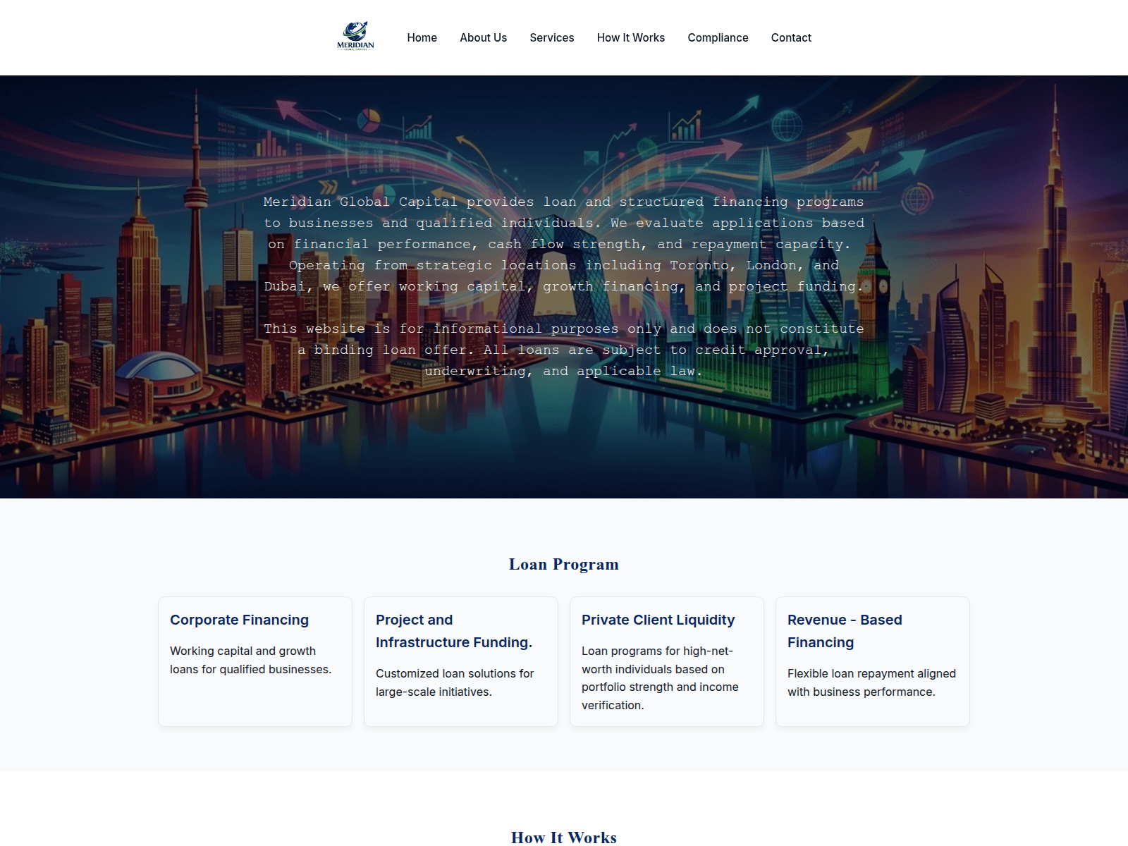 Screenshot of meridian-globalcapital.com