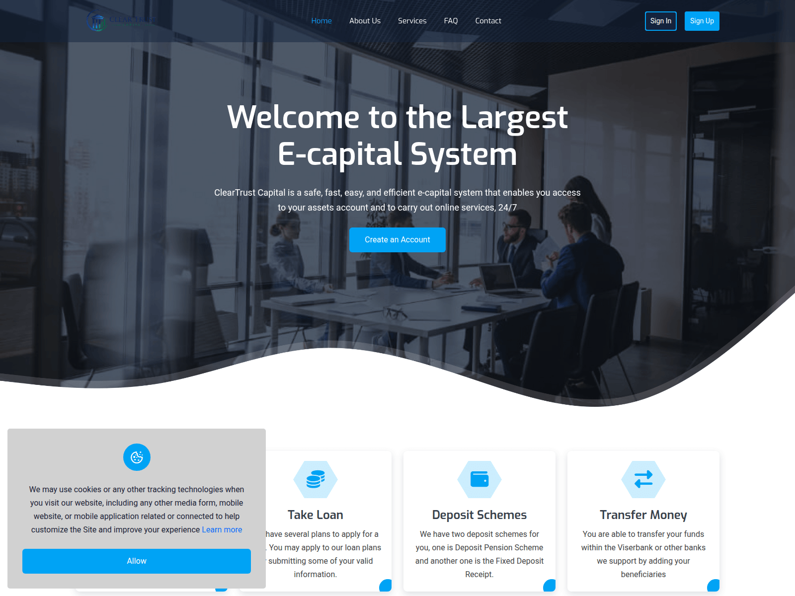 Screenshot of cleartrustf.com