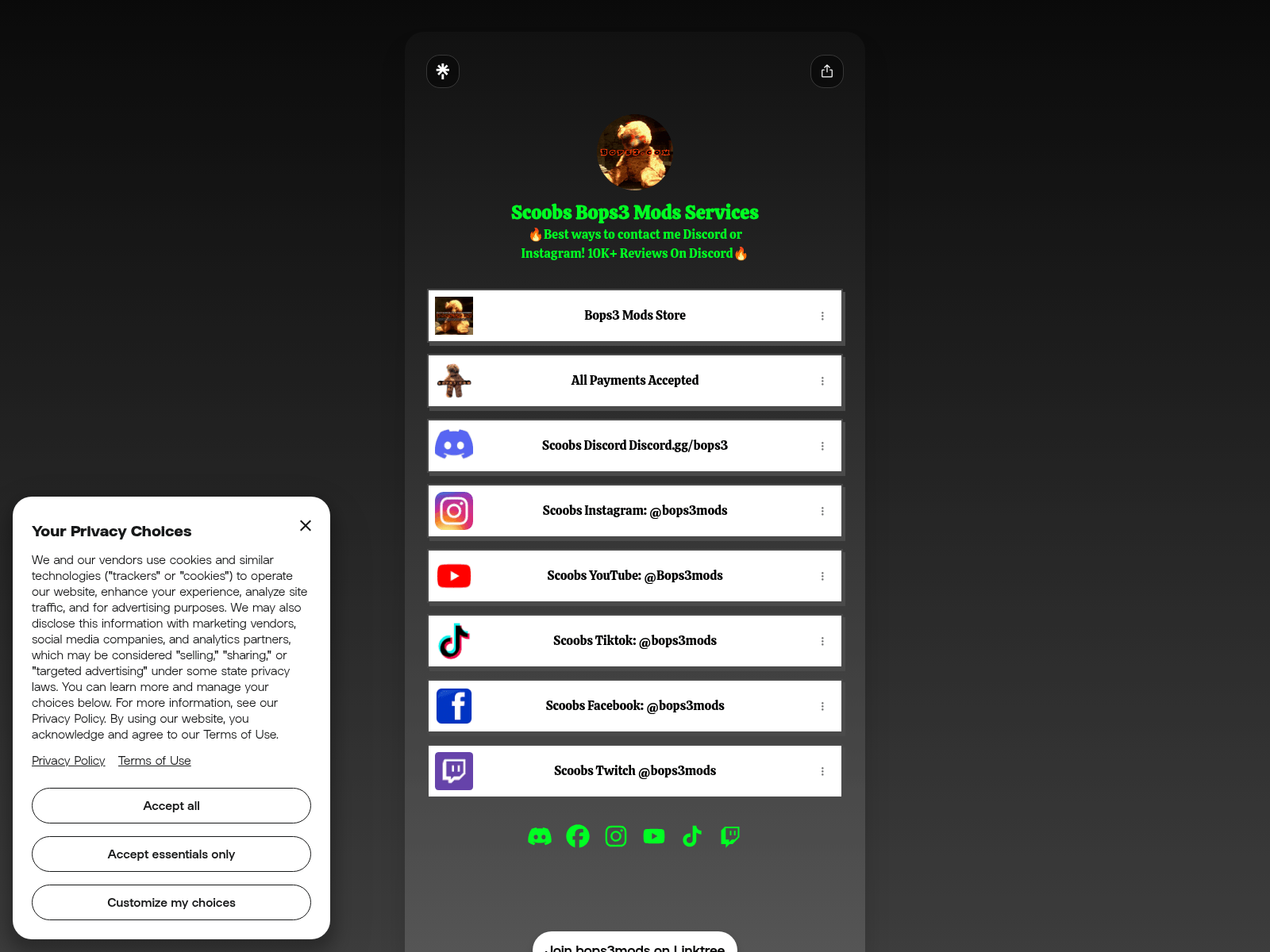 Screenshot of bops3.com