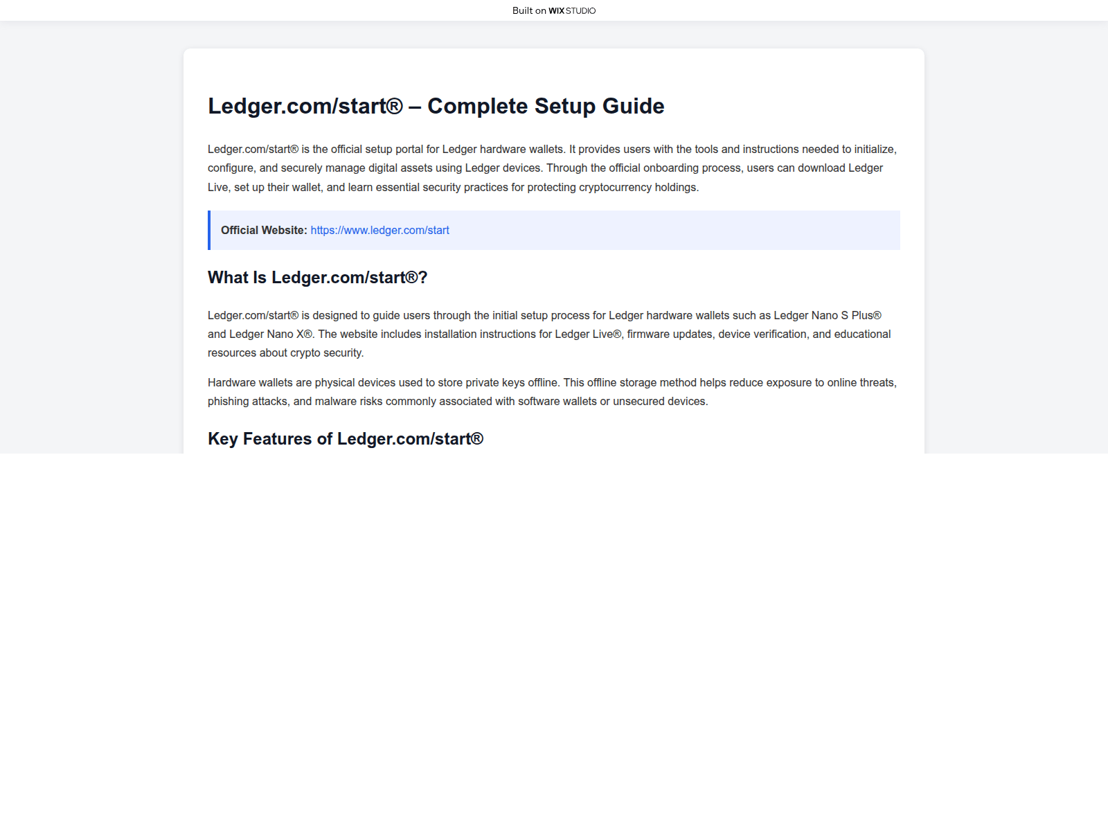 Screenshot of startledgr-eng.wixstudio.com