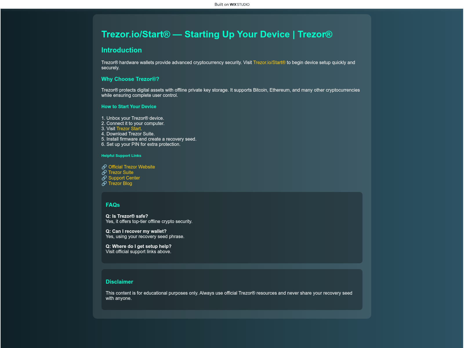 Screenshot of ioapps-starts-treor.wixstudio.com