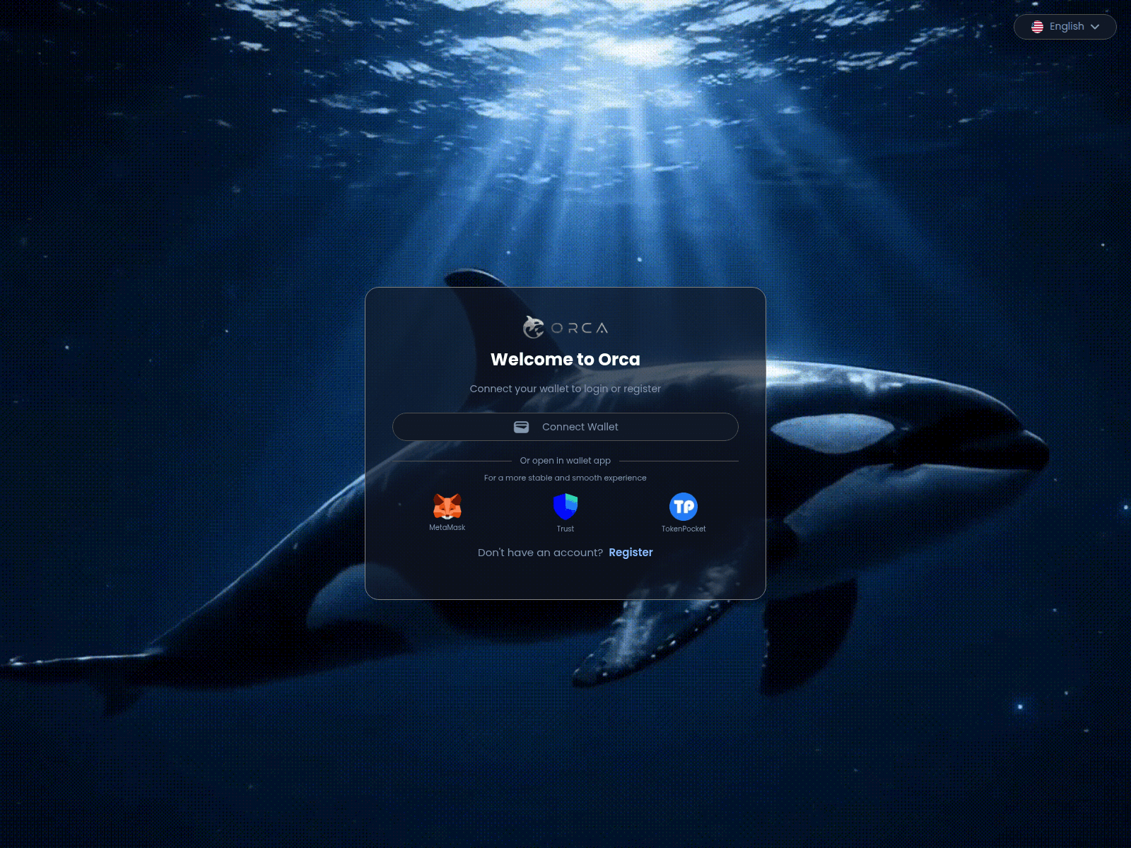 Screenshot of dapp.iorca.io