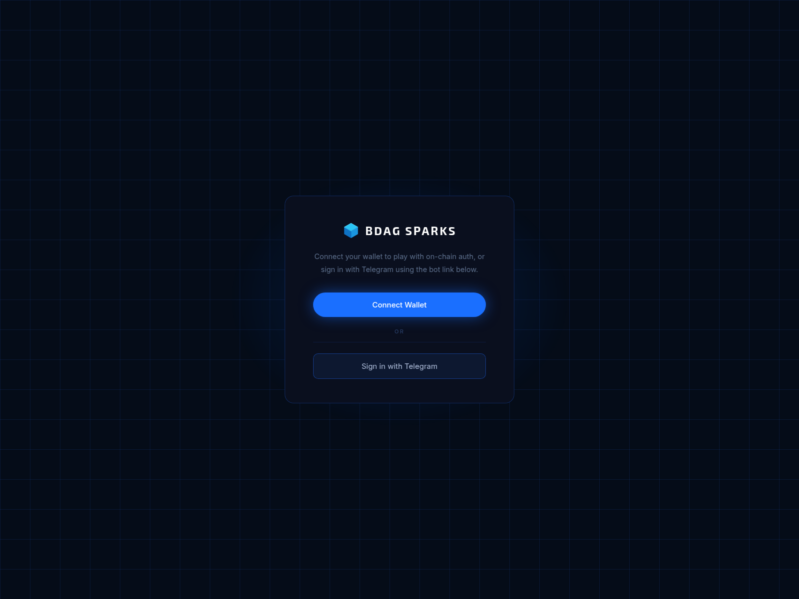 Screenshot of app.bdagsparks.network