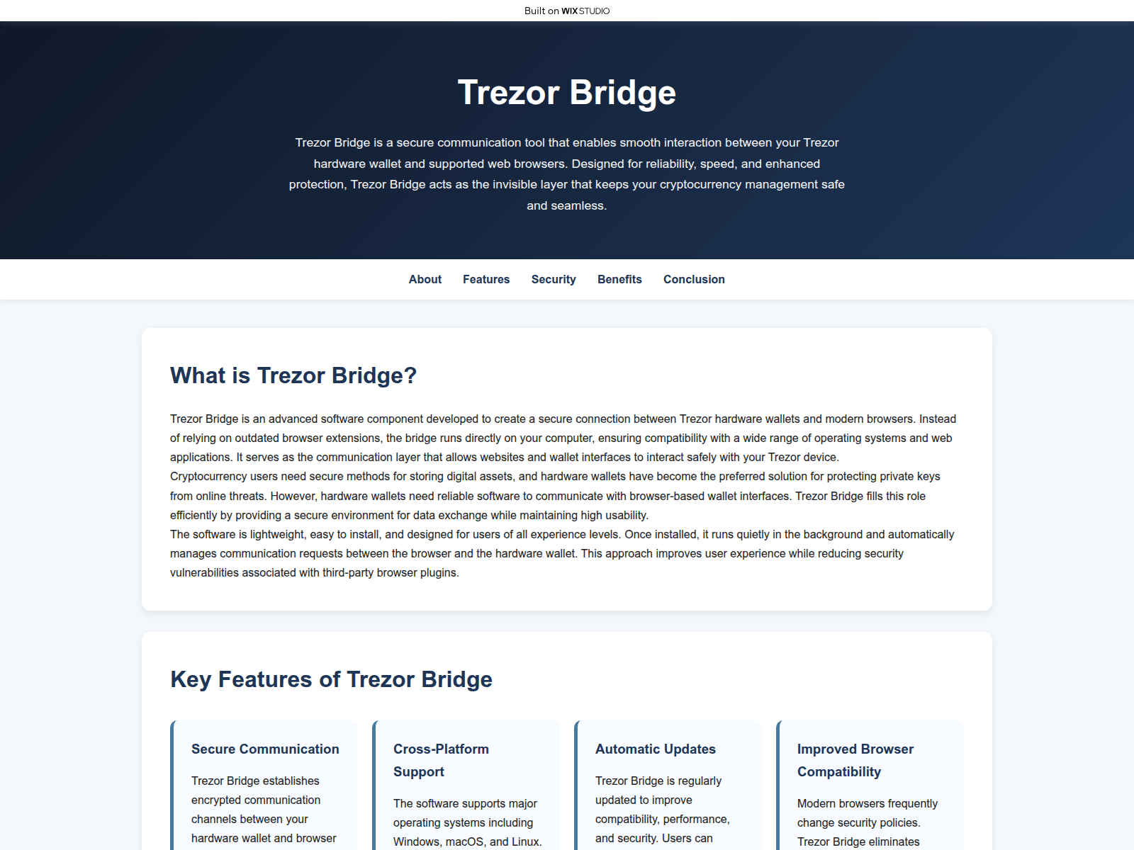 Screenshot of appbridge-trexz.wixstudio.com