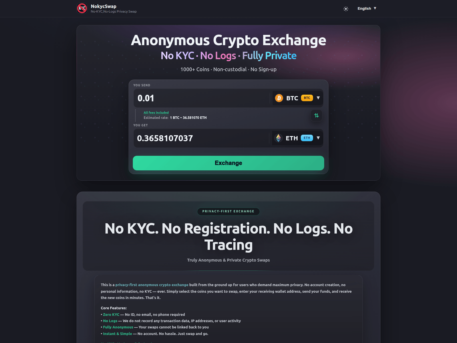 Screenshot of nokycswap.vip