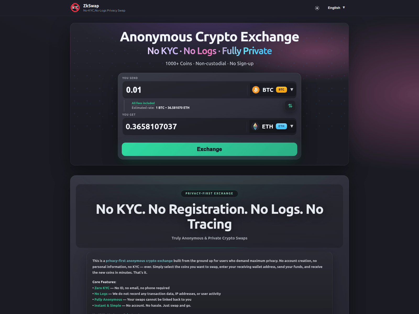 Screenshot of zkswap.vip
