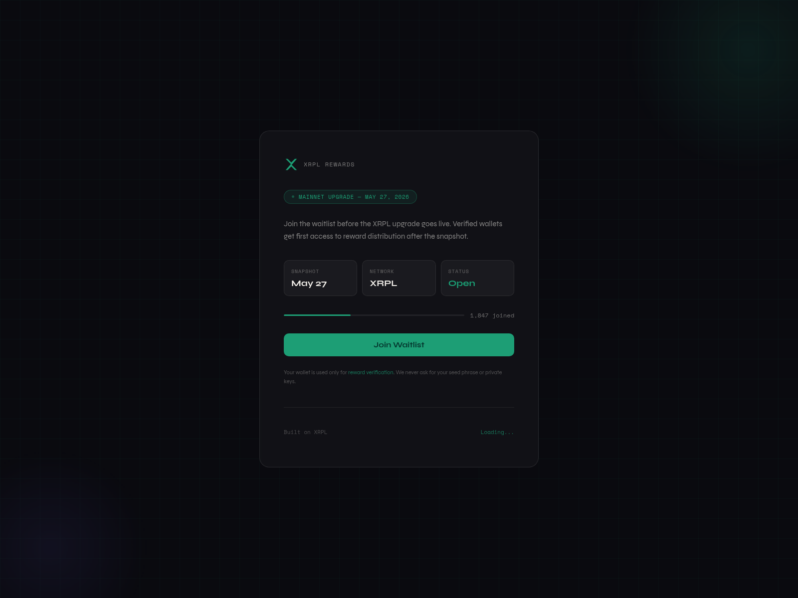 Screenshot of upgrade-xrpl.com