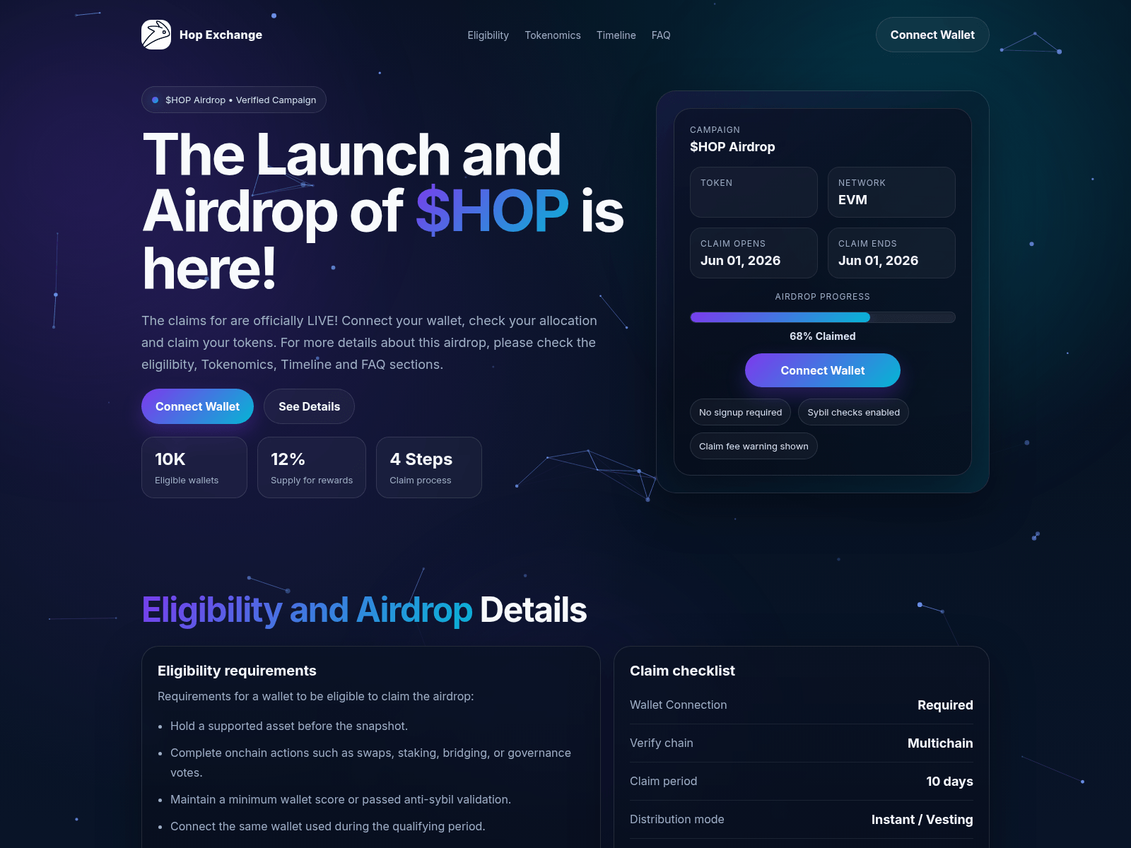 Screenshot of hopexchange.info