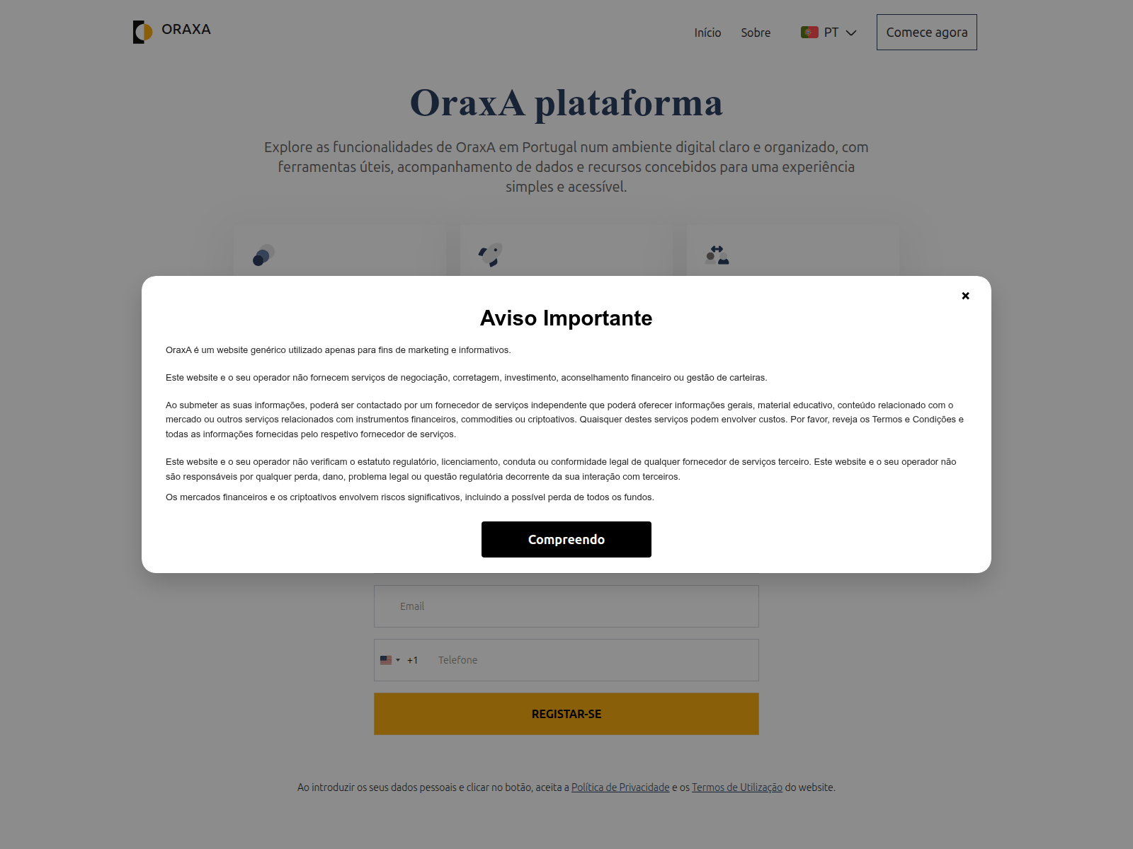 Screenshot of oraxa-pt.live