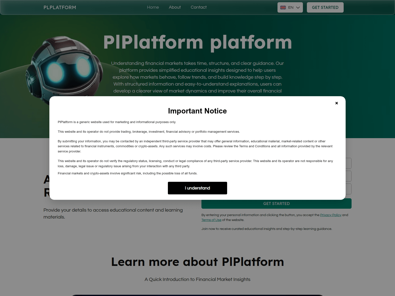 Screenshot of plplatform.live