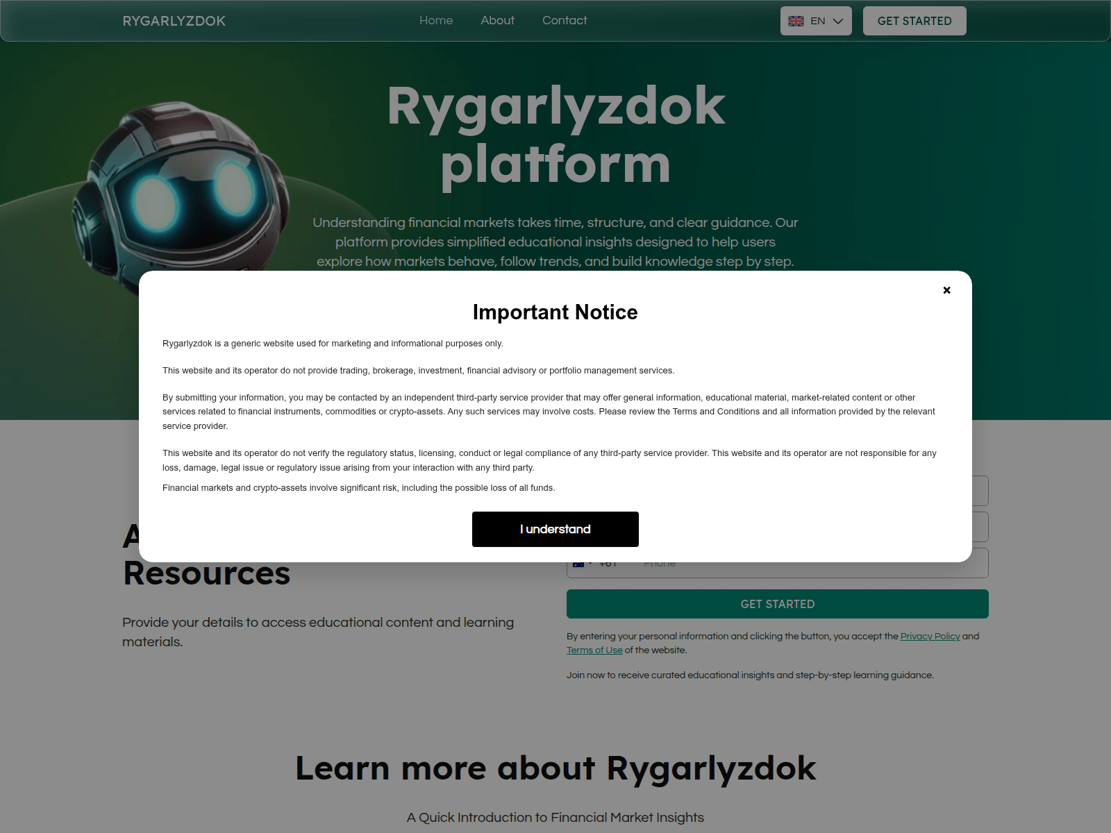 Screenshot of rygarlyzdok-ai.live