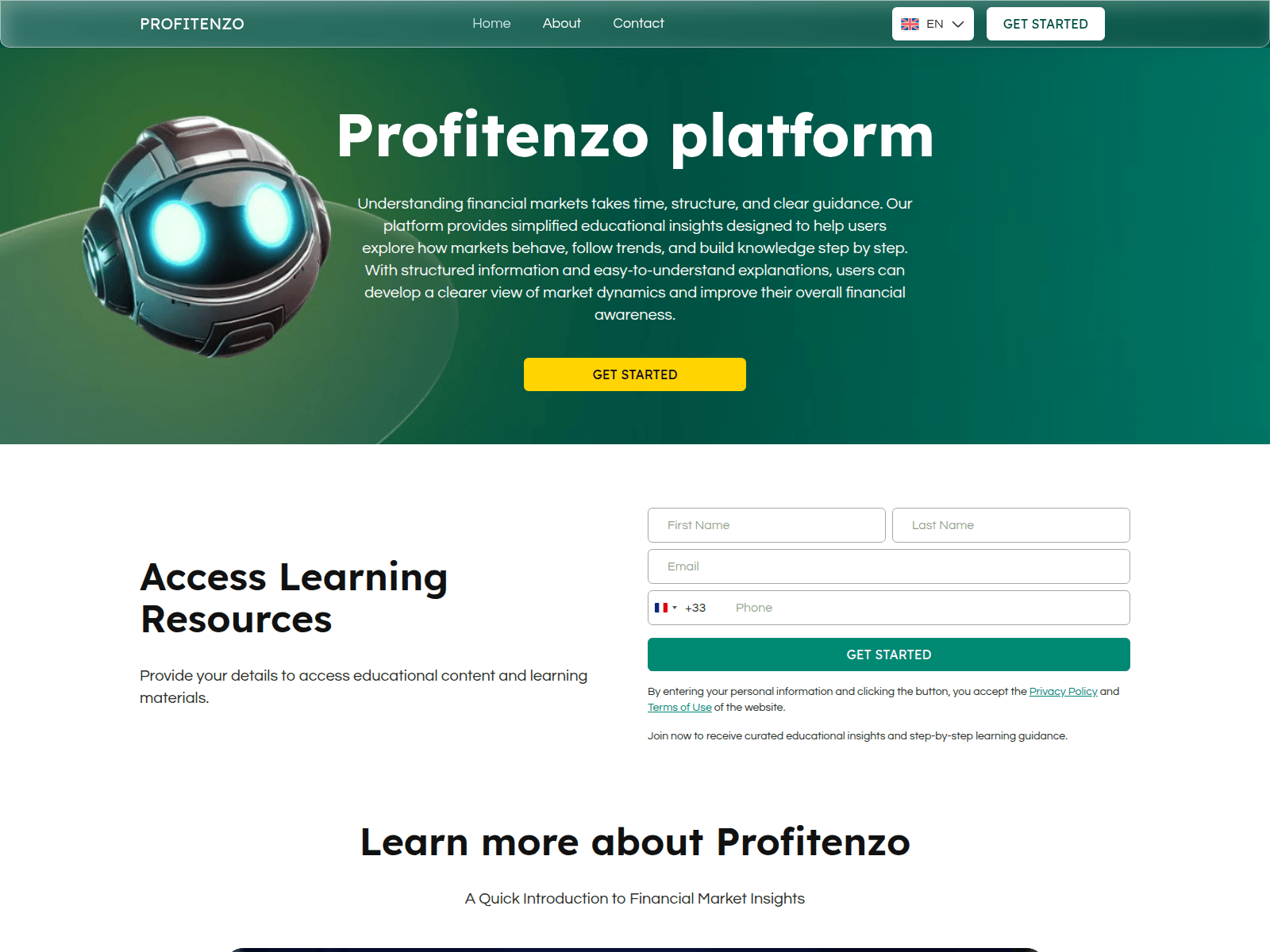 Screenshot of profitenzo.live