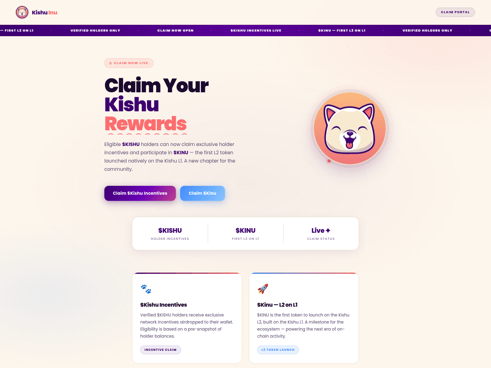 Screenshot of kishutoken.live