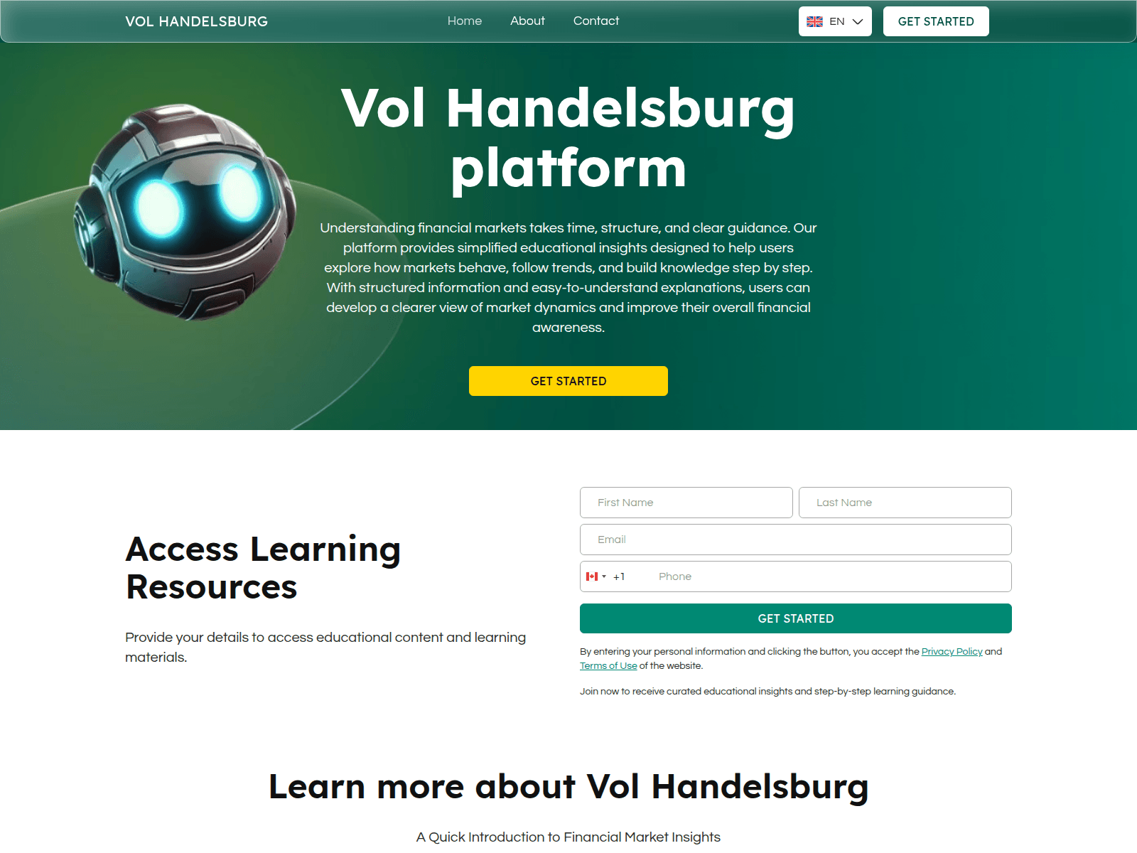 Screenshot of volhandelsburg.live