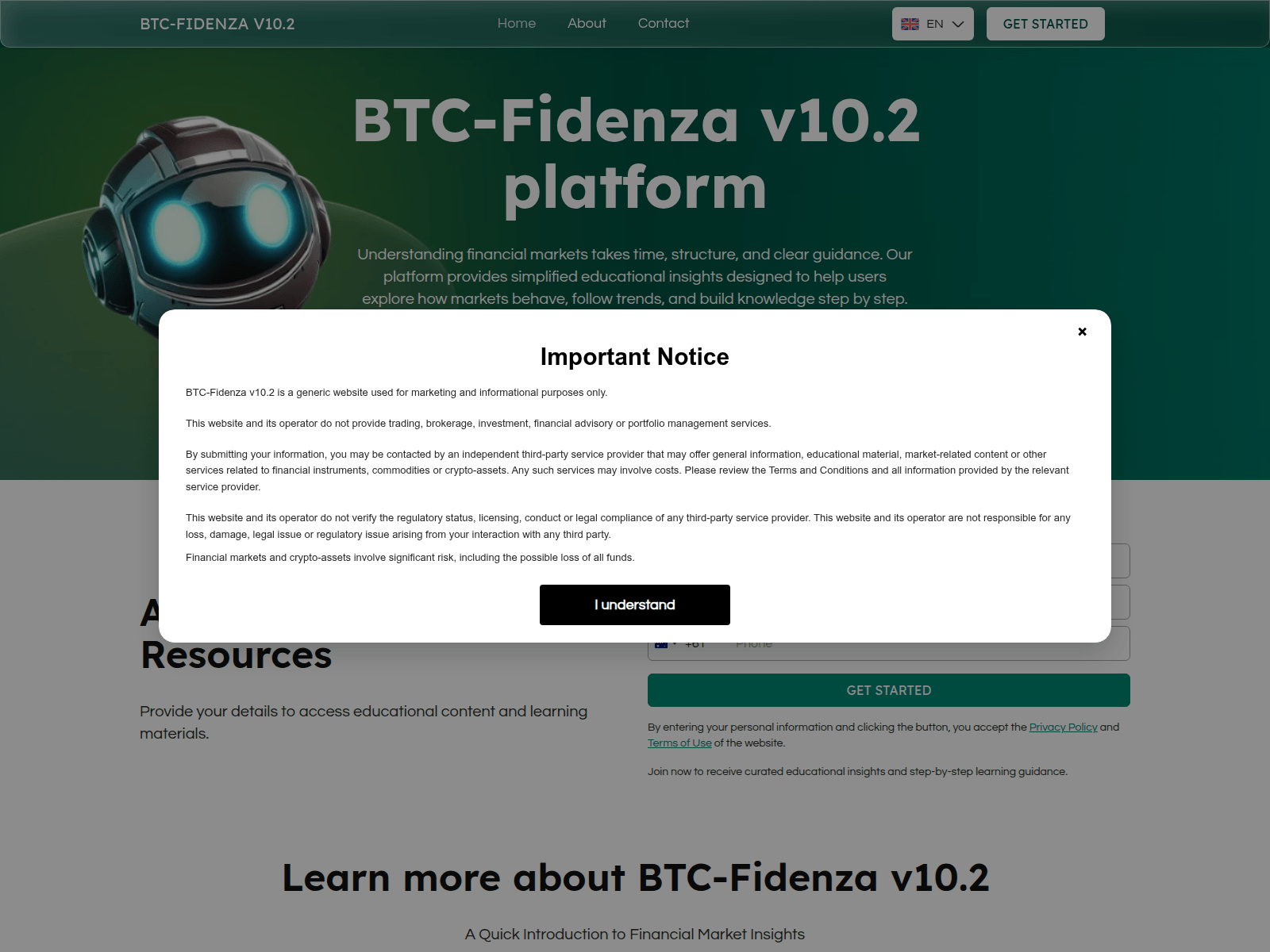 Screenshot of btc-fidenzav102.live