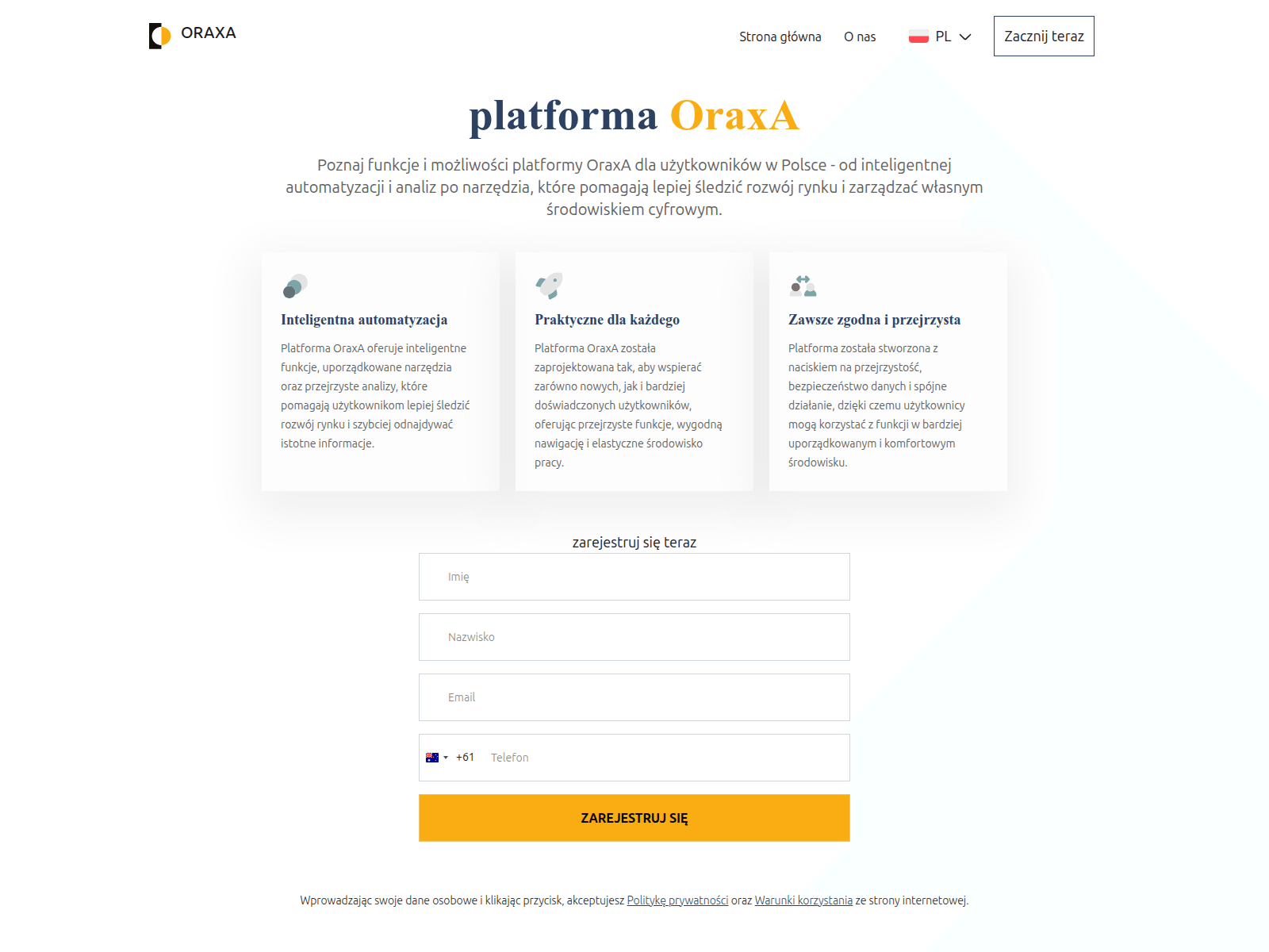 Screenshot of oraxa-pl.live