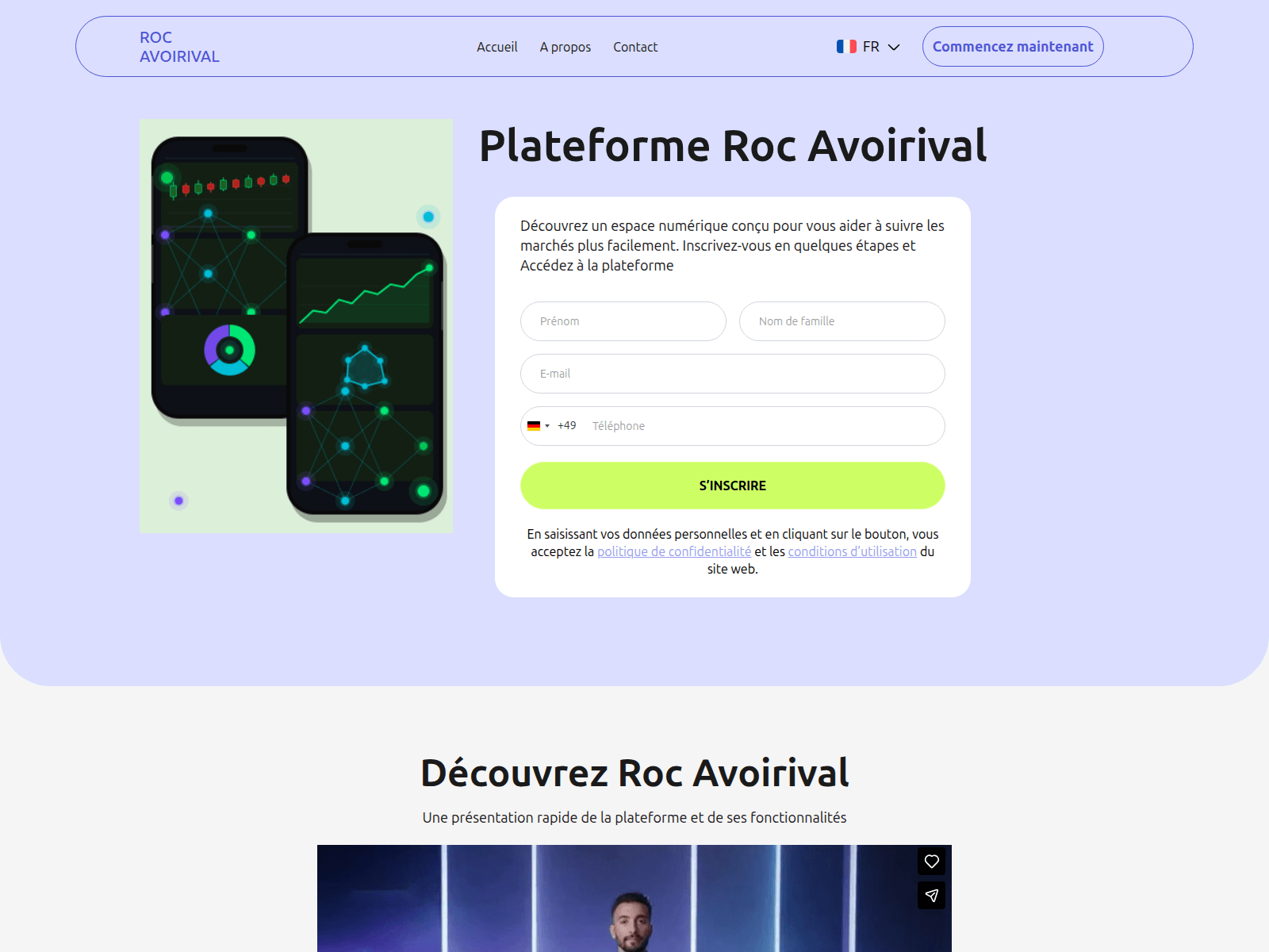 Screenshot of rocavoirival-fr.live