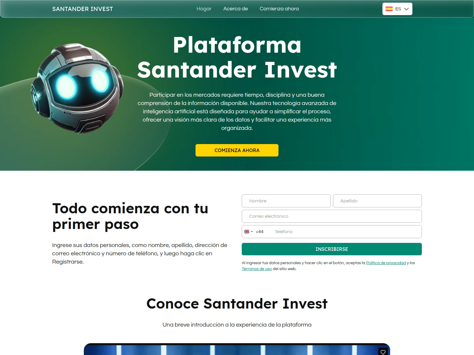 Screenshot of santanderinvest-es.live