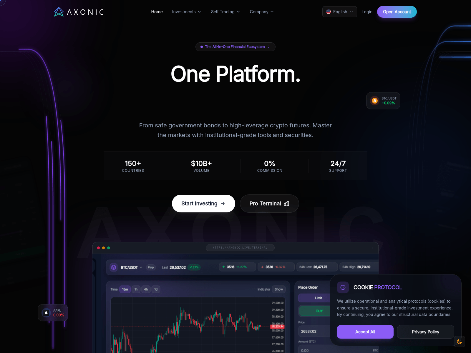 Screenshot of axonic.live