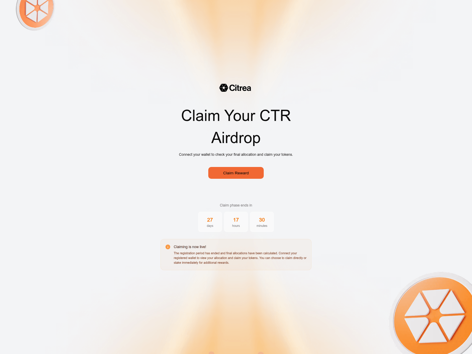 Screenshot of citrearewards.xyz