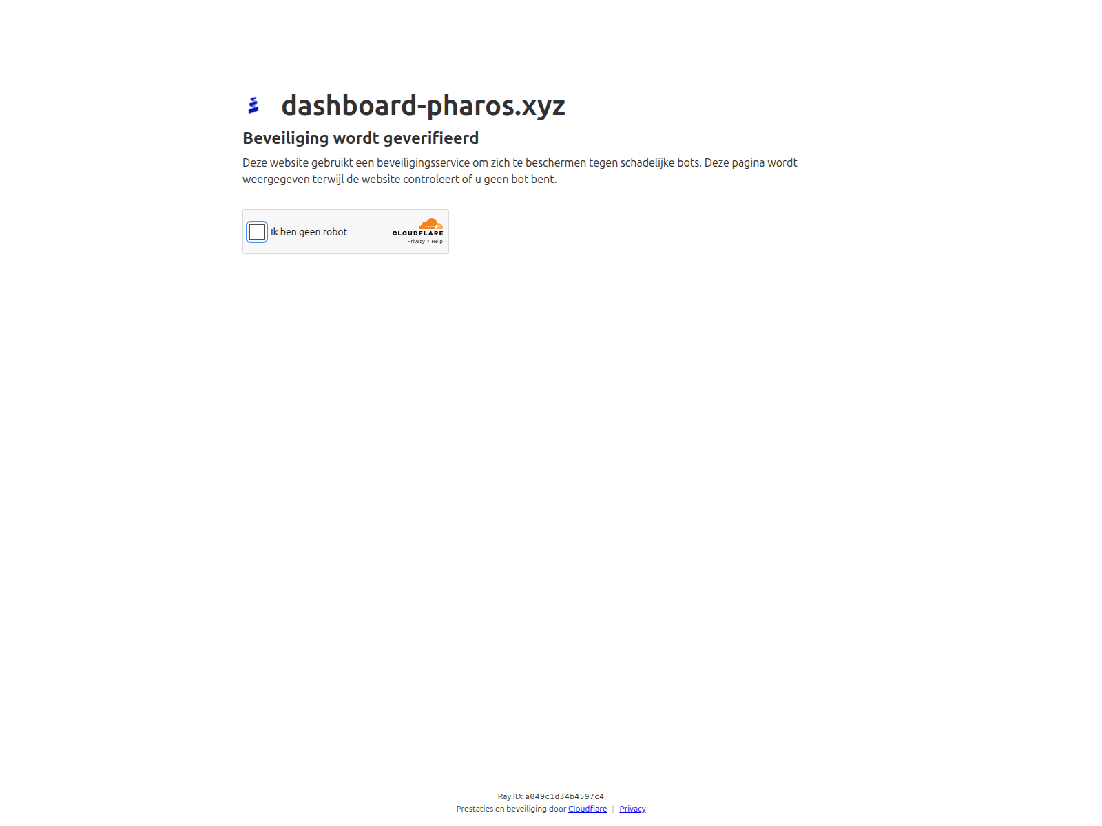 Screenshot of dashboard-pharos.xyz