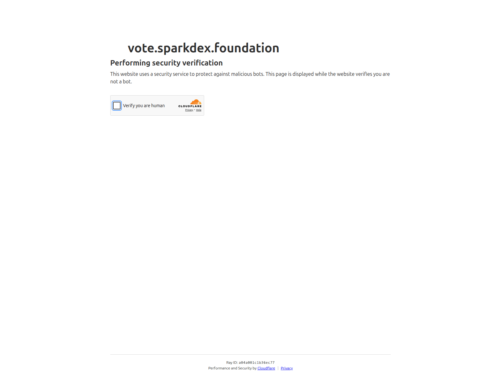 Screenshot of sparkdex.vote