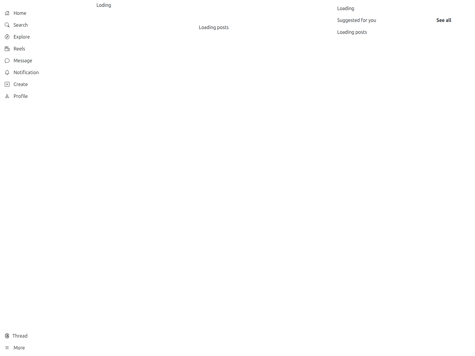 Screenshot of instaclone-sigma-one.vercel.app